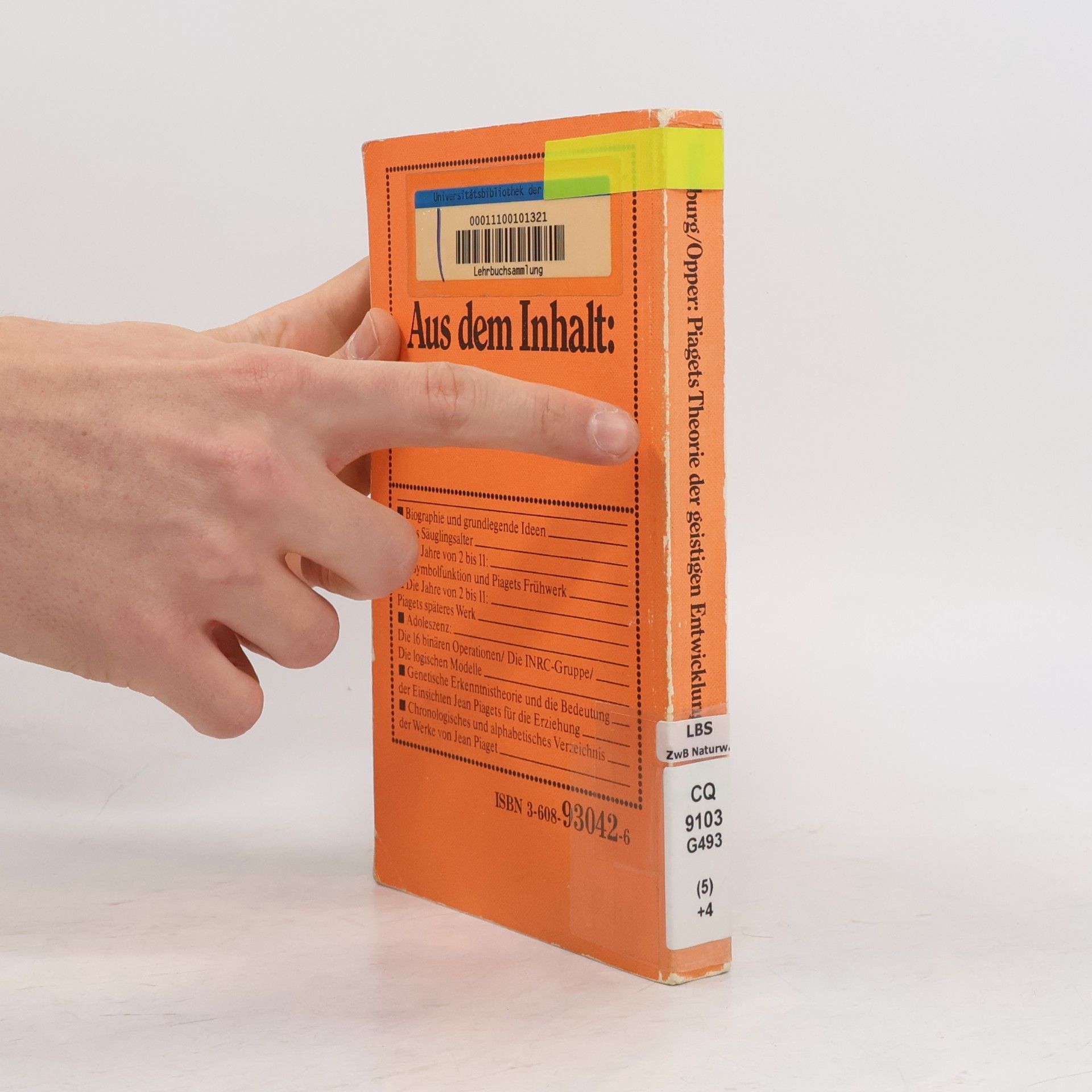 Herbert Ginsburg Piagets Theorie der geistigen Entwicklung