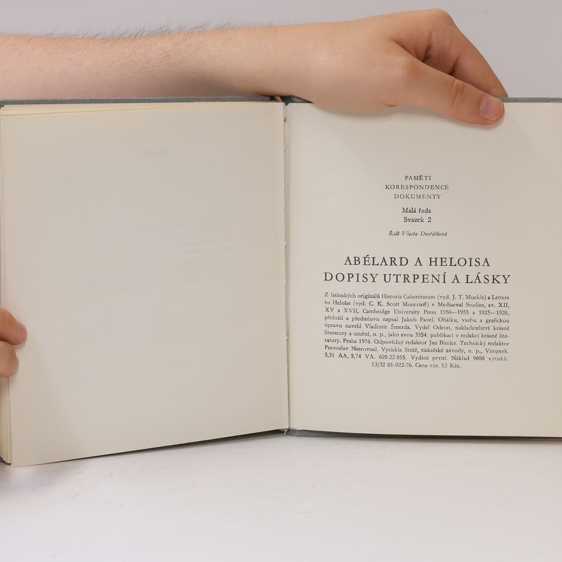 Peter Abelard Abélard a Heloisa. Dopisy utrpení a lásky