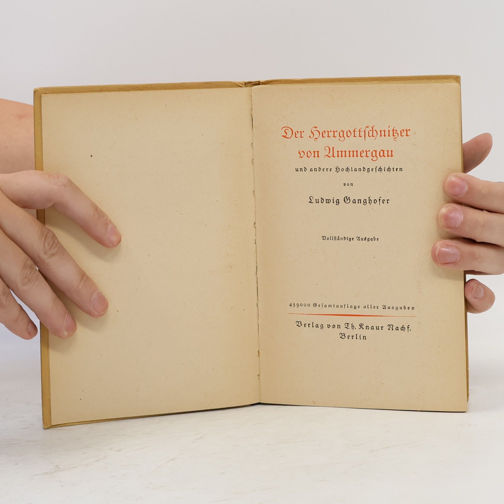 Ludwig Ganghofer Der Herrgottschnitzer von Ammergau