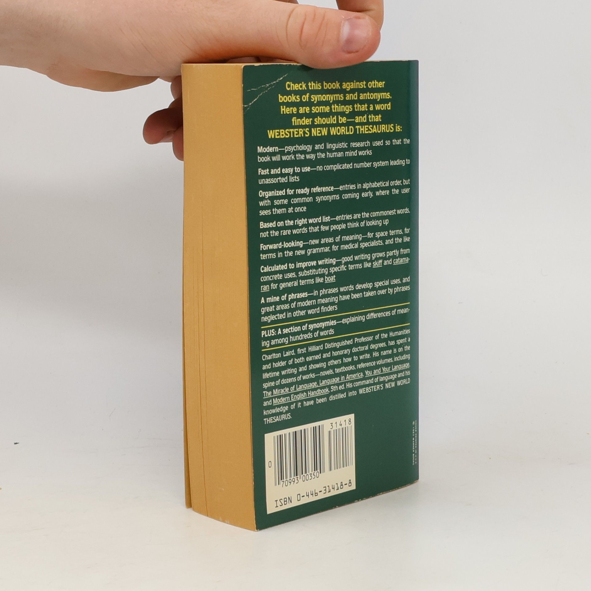 Charlton Laird Webster's New World Thesaurus