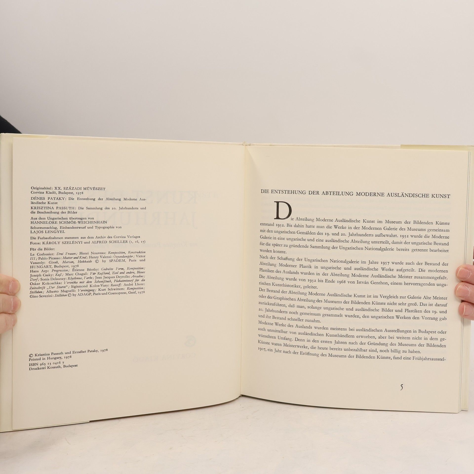 Krisztina Passuth Kunst des 20. [zwanzigsten] Jahrhunderts