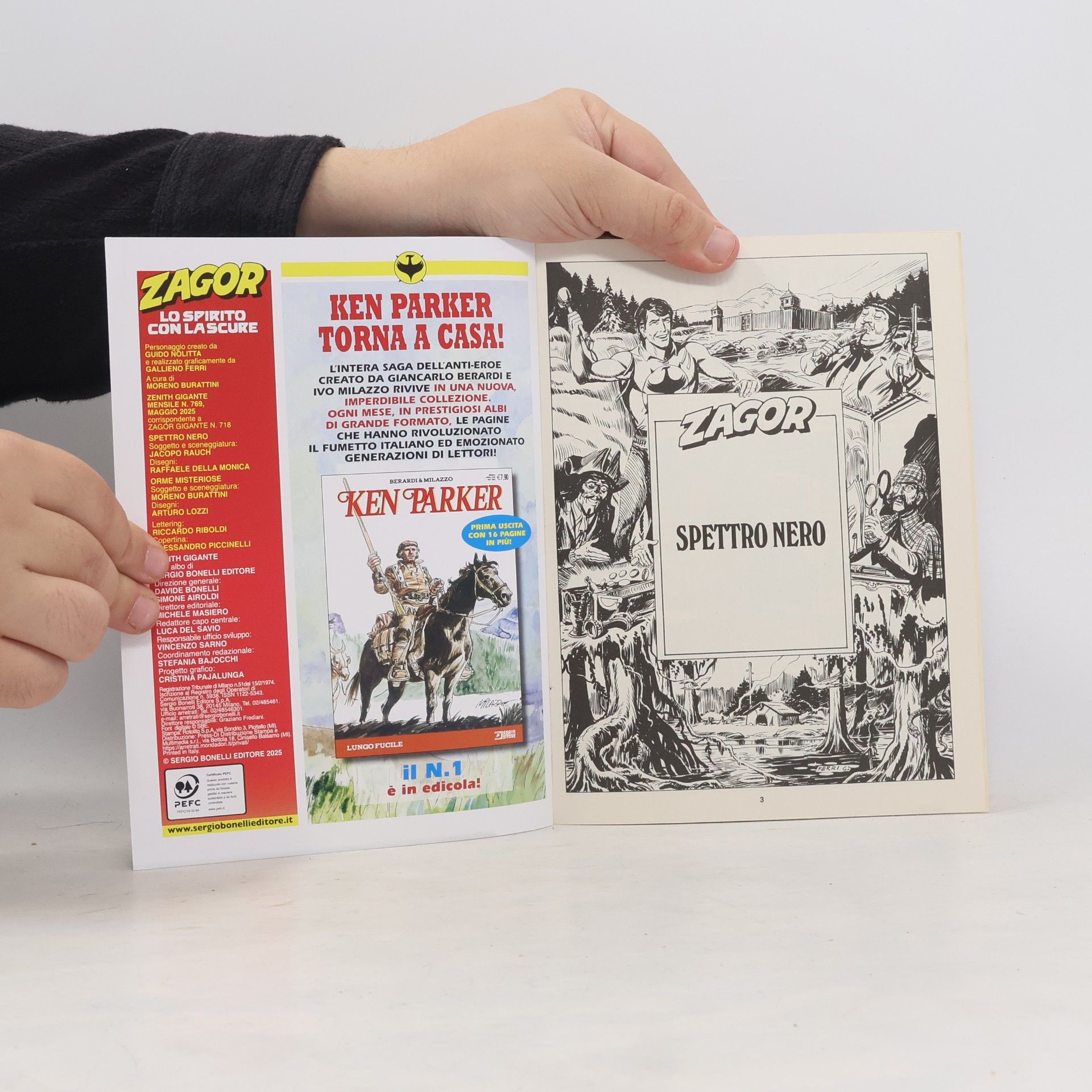 Collectif d'auteurs Zagor: Spettro Nero. Nr. 769