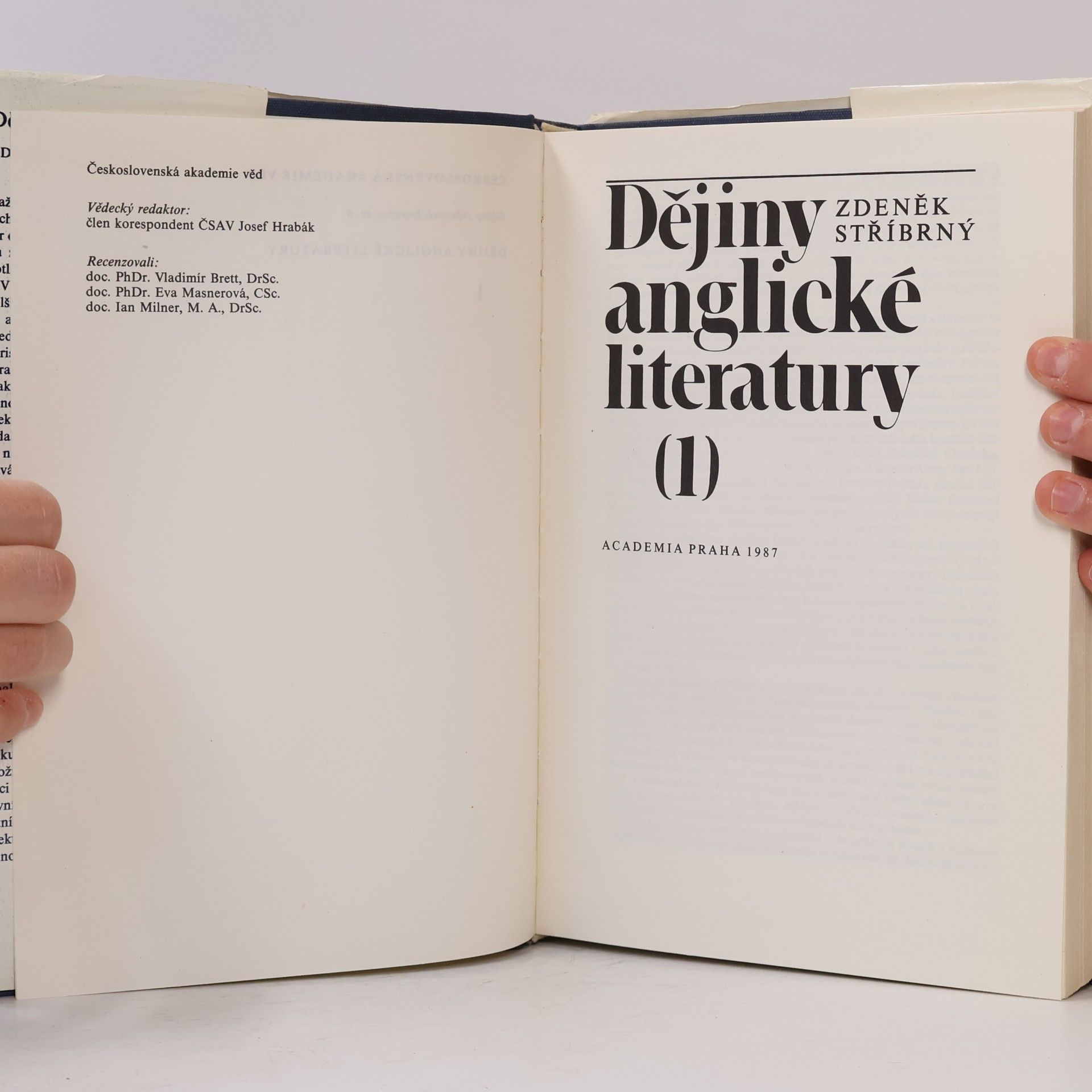 Zdeněk Stříbrný Dějiny anglické literatury 1