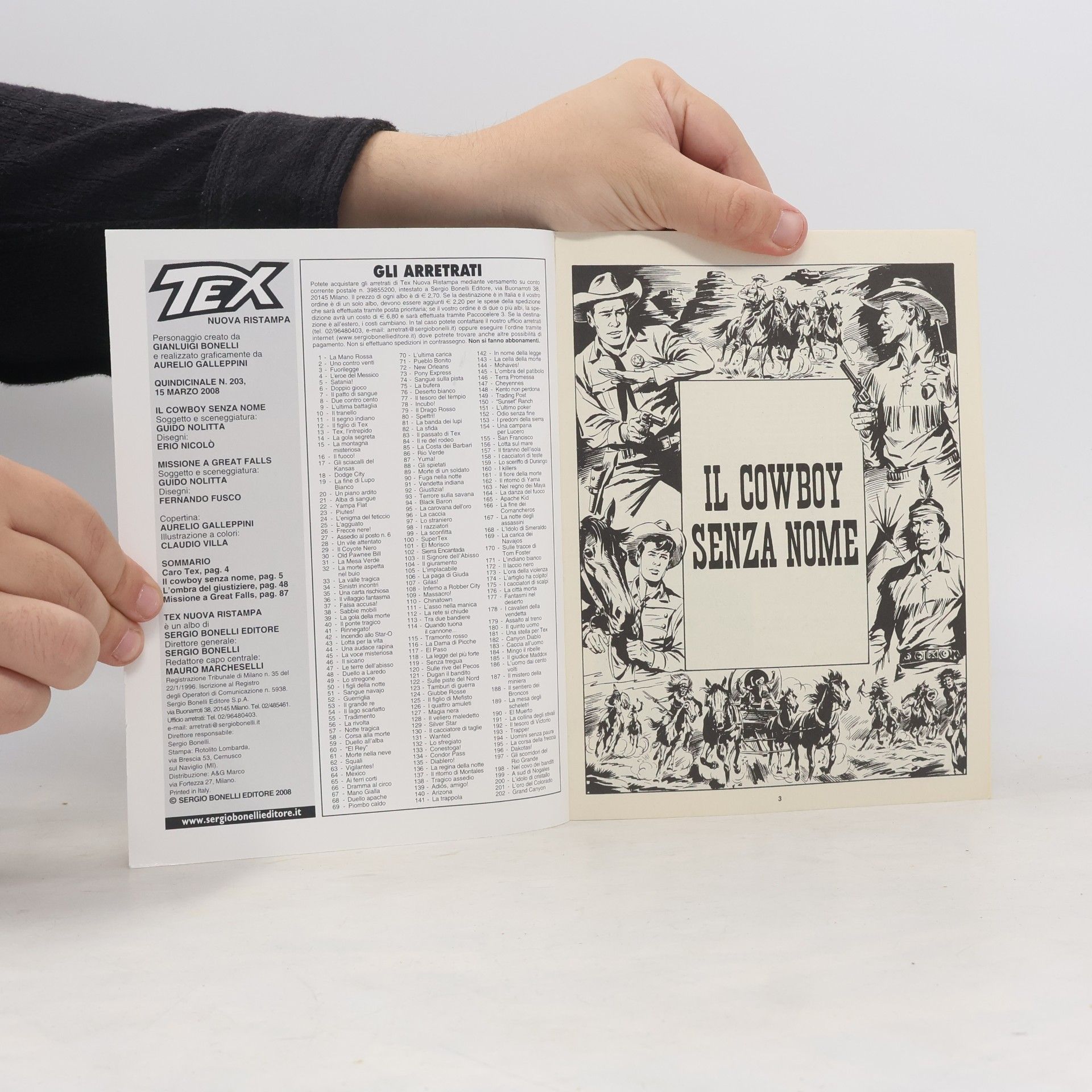 Collectif d'auteurs Tex 203. Il cowboy senza nome