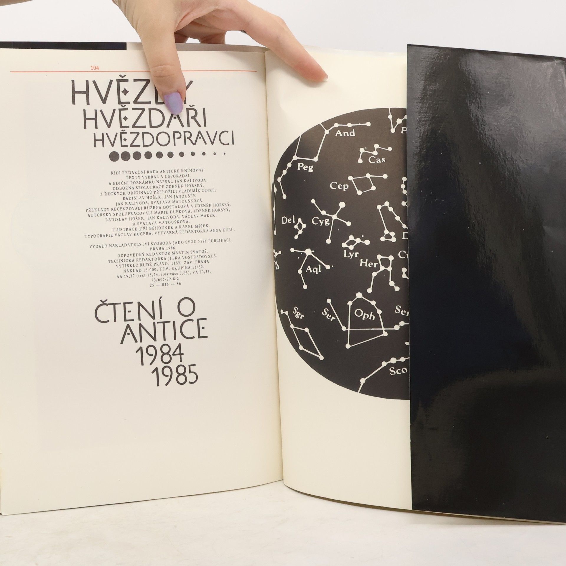 Jan Kalivoda Čtení o antice 1984/1985. Hvězdy, hvězdáři, hvězdopravci