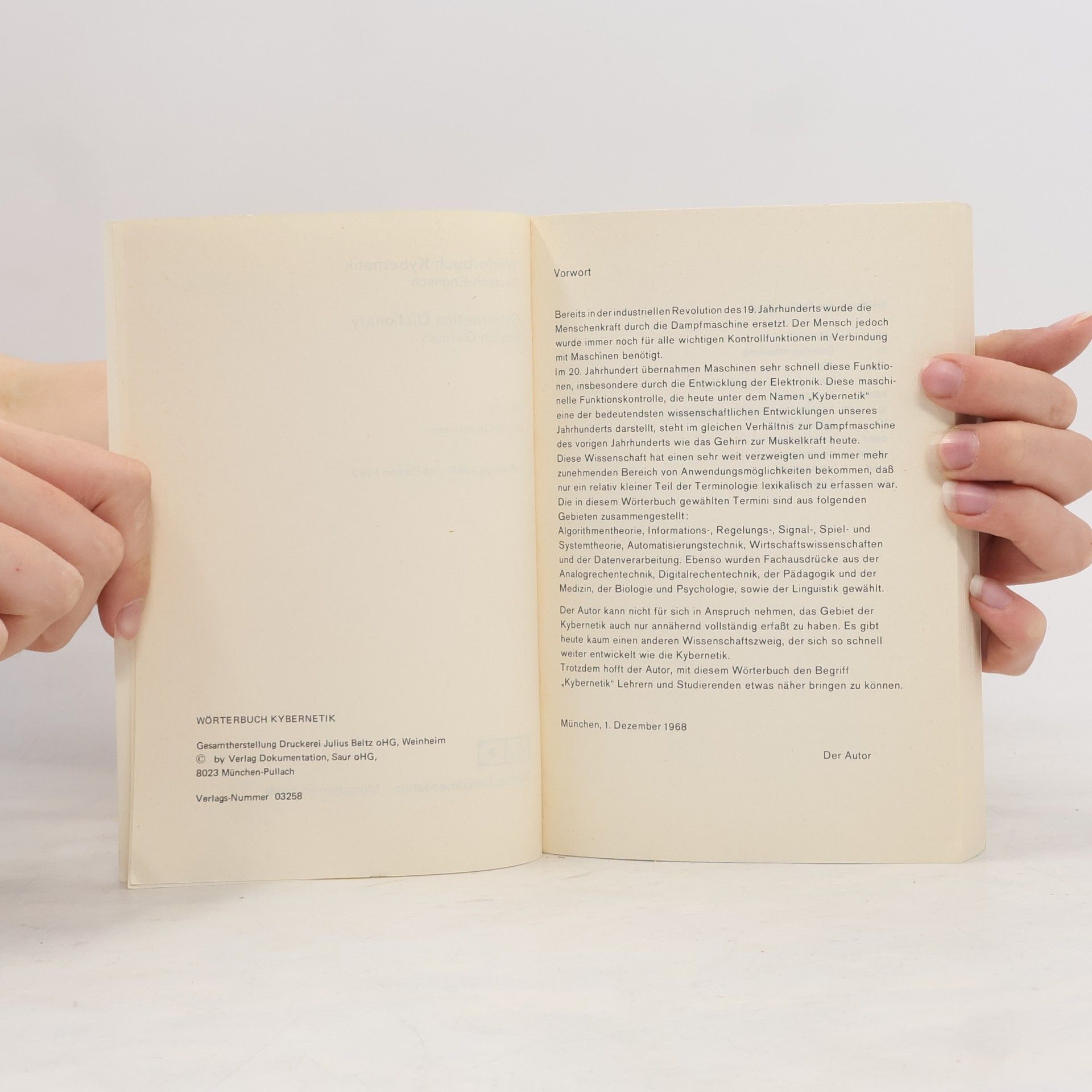 Various authors Wörterbuch Kybernetik. Cybernetics Dictionary