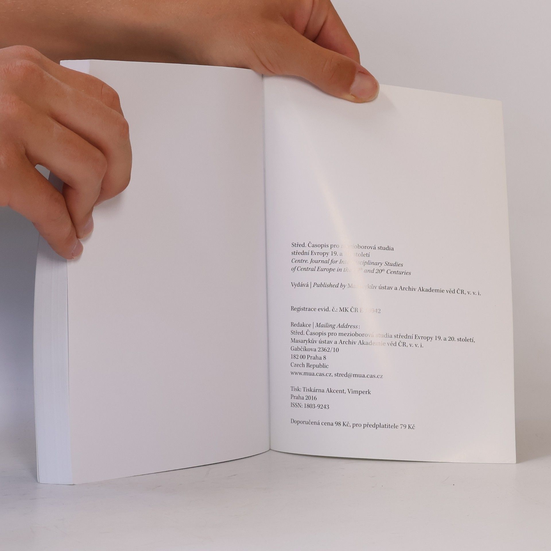 Various authors Střed Centre: Časopis pro mezioborová studia střední evropy 19. a 20. století; Právo na stát