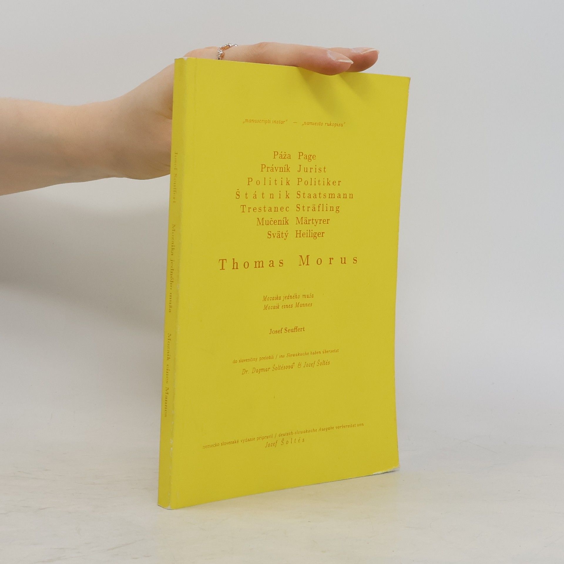 Collectif d'auteurs Thomas Morus: Mozaika jedného muža. Mosaik eines Mannes
