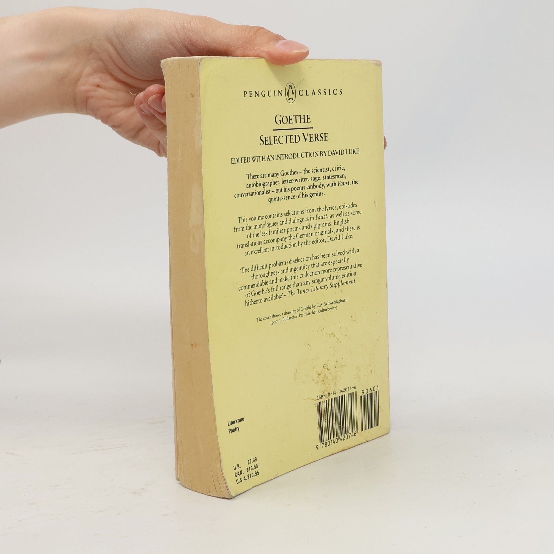 Johann Wolfgang von Goethe Selected Verse