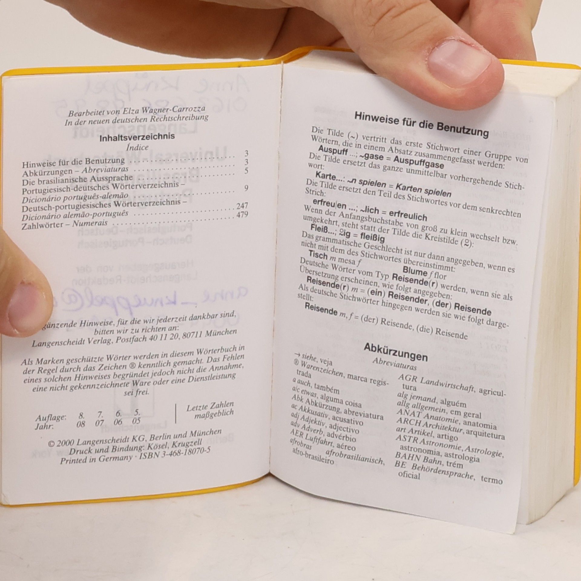 Elza Wagner-Carrozza Langenscheidts Universal-Wörterbuch brasilianisches Portugiesisch