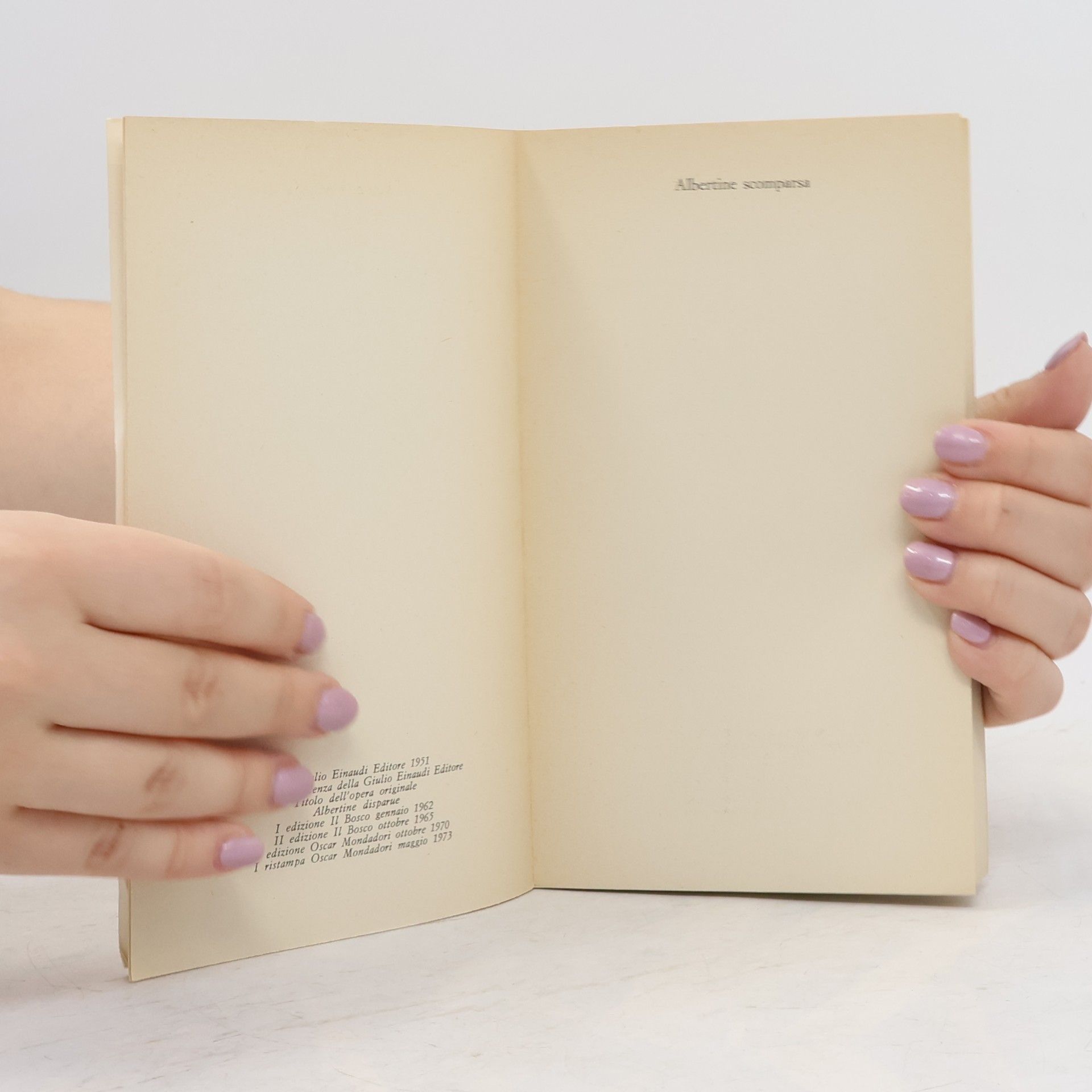 Marcel Proust Albertine scomparsa