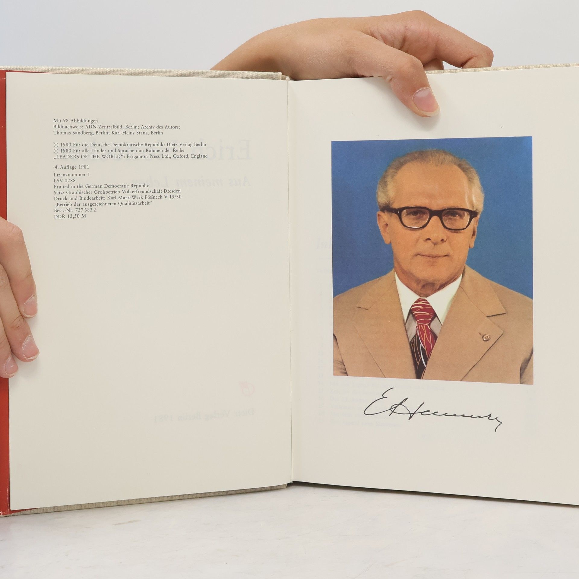 Erich Honecker Aus meinem Leben