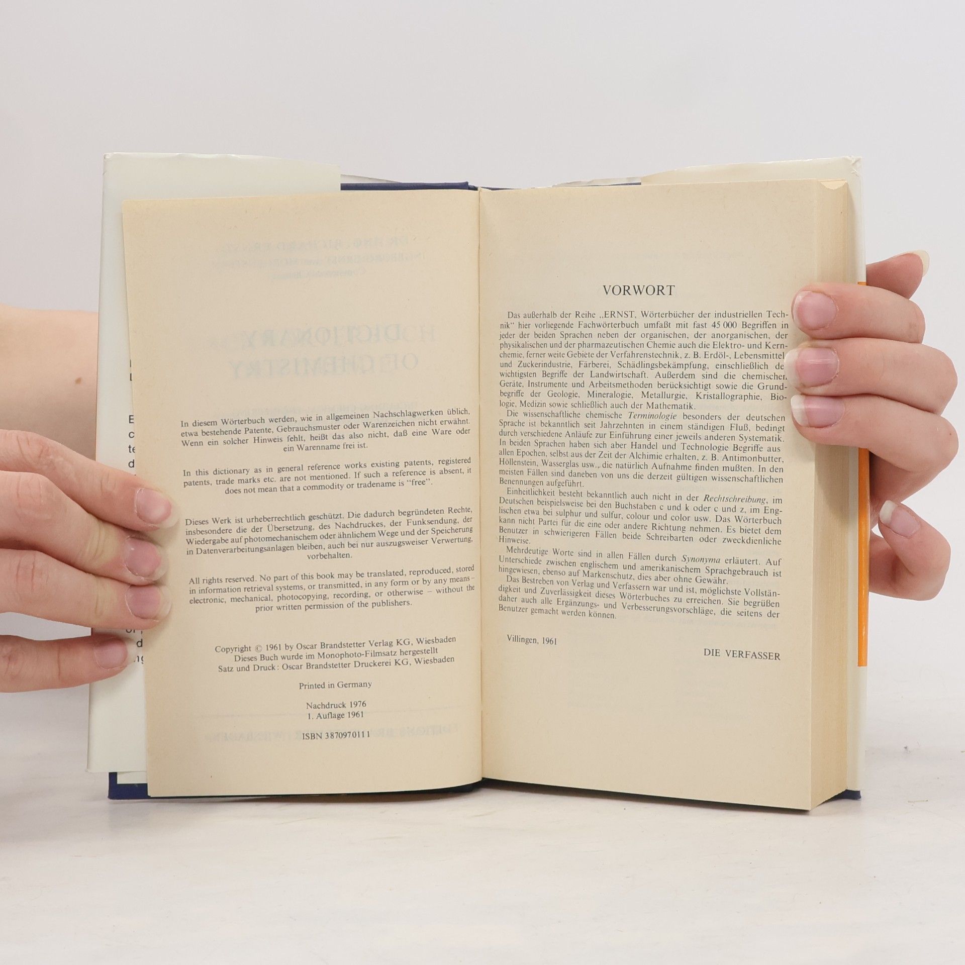Richard Ernst Wörterbuch der Chemie