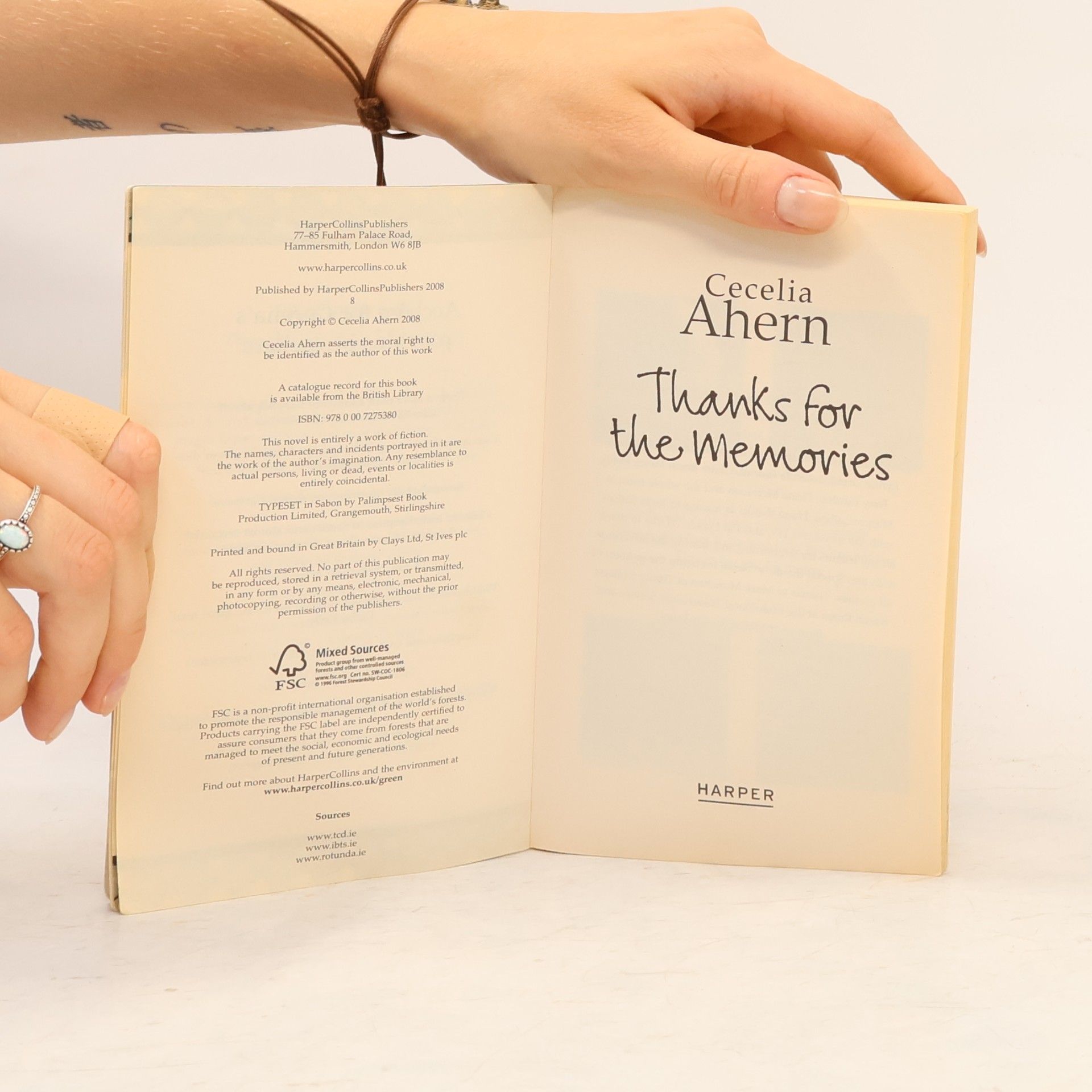 Cecelia Ahern Thanks for the Memories