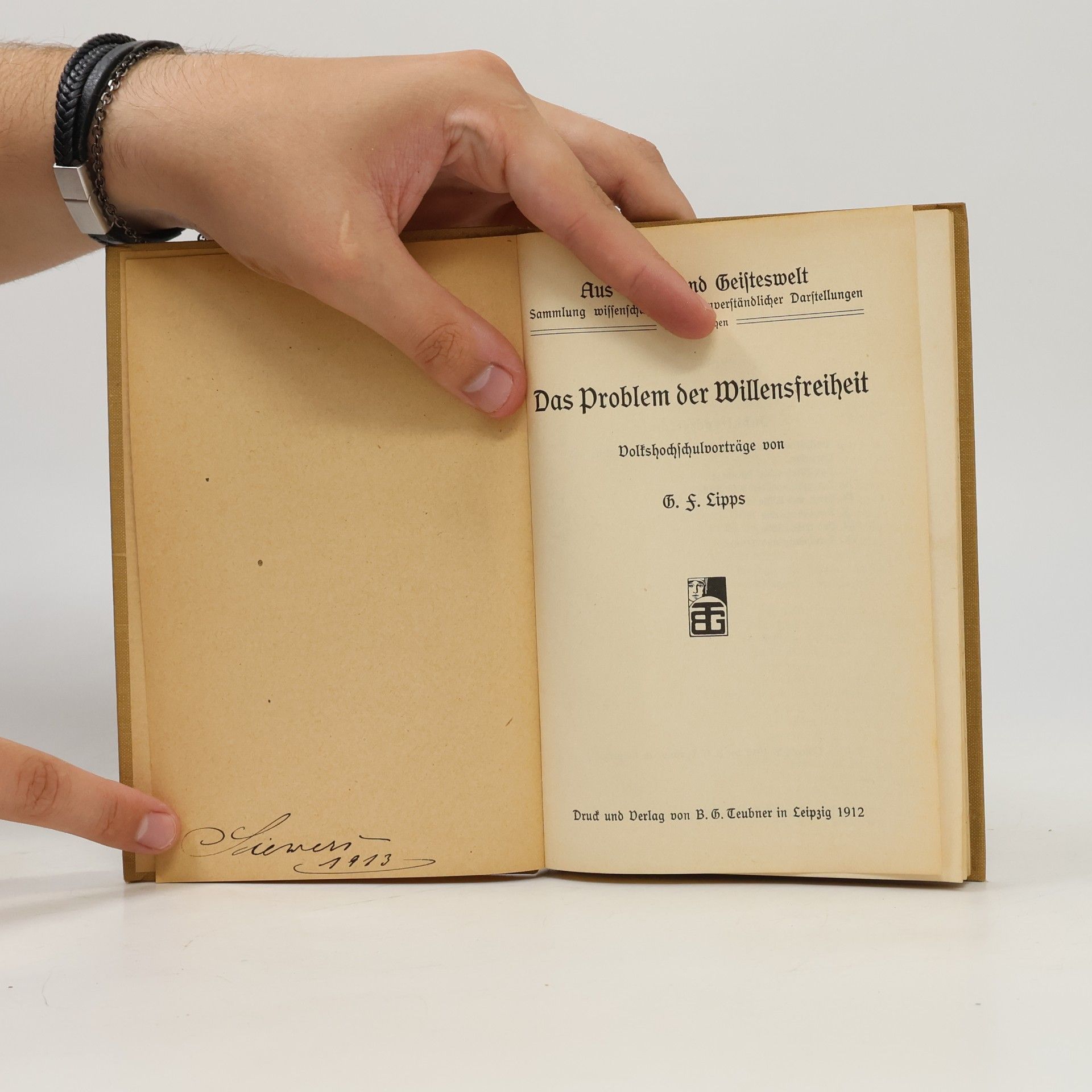 Gottlob Friedrich Lipps Das Problem der Willensfreiheit
