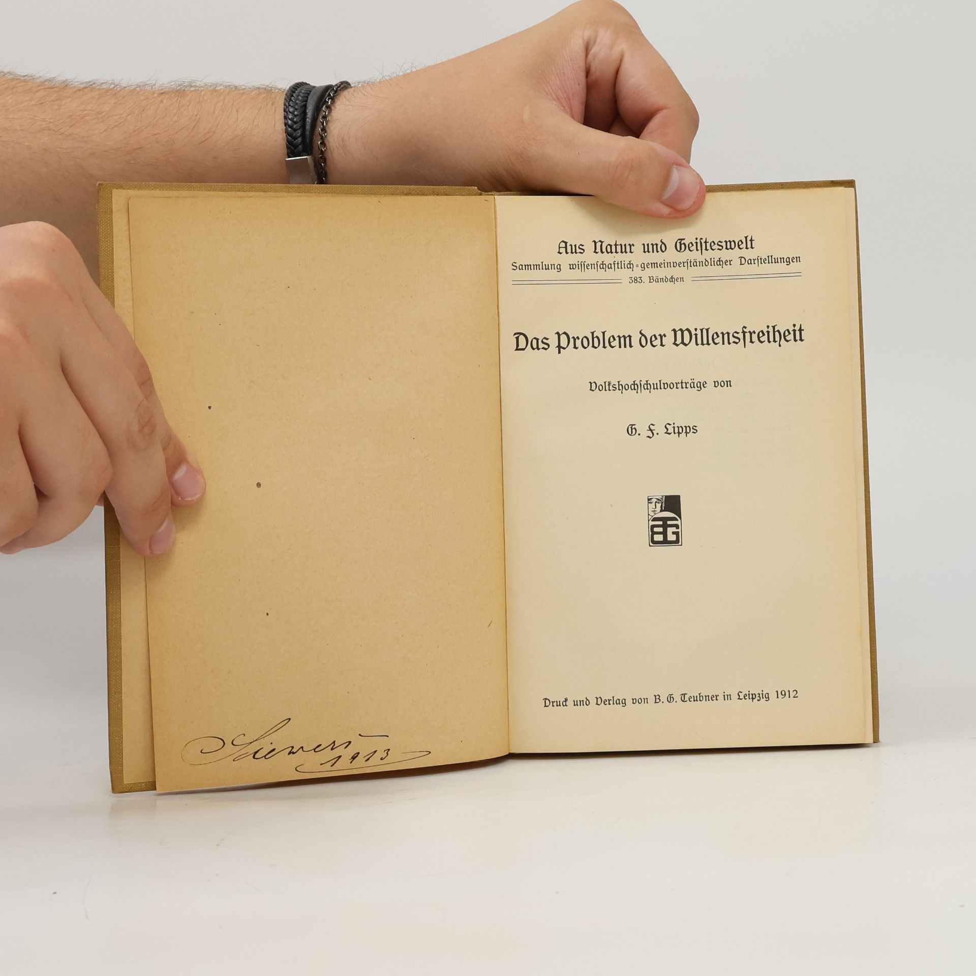 Gottlob Friedrich Lipps Das Problem der Willensfreiheit