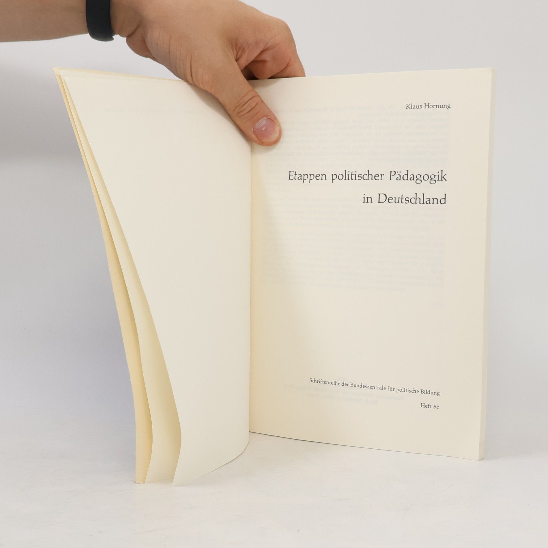 Klaus Hornung Etappen politischer Pädagogik in Deutschland