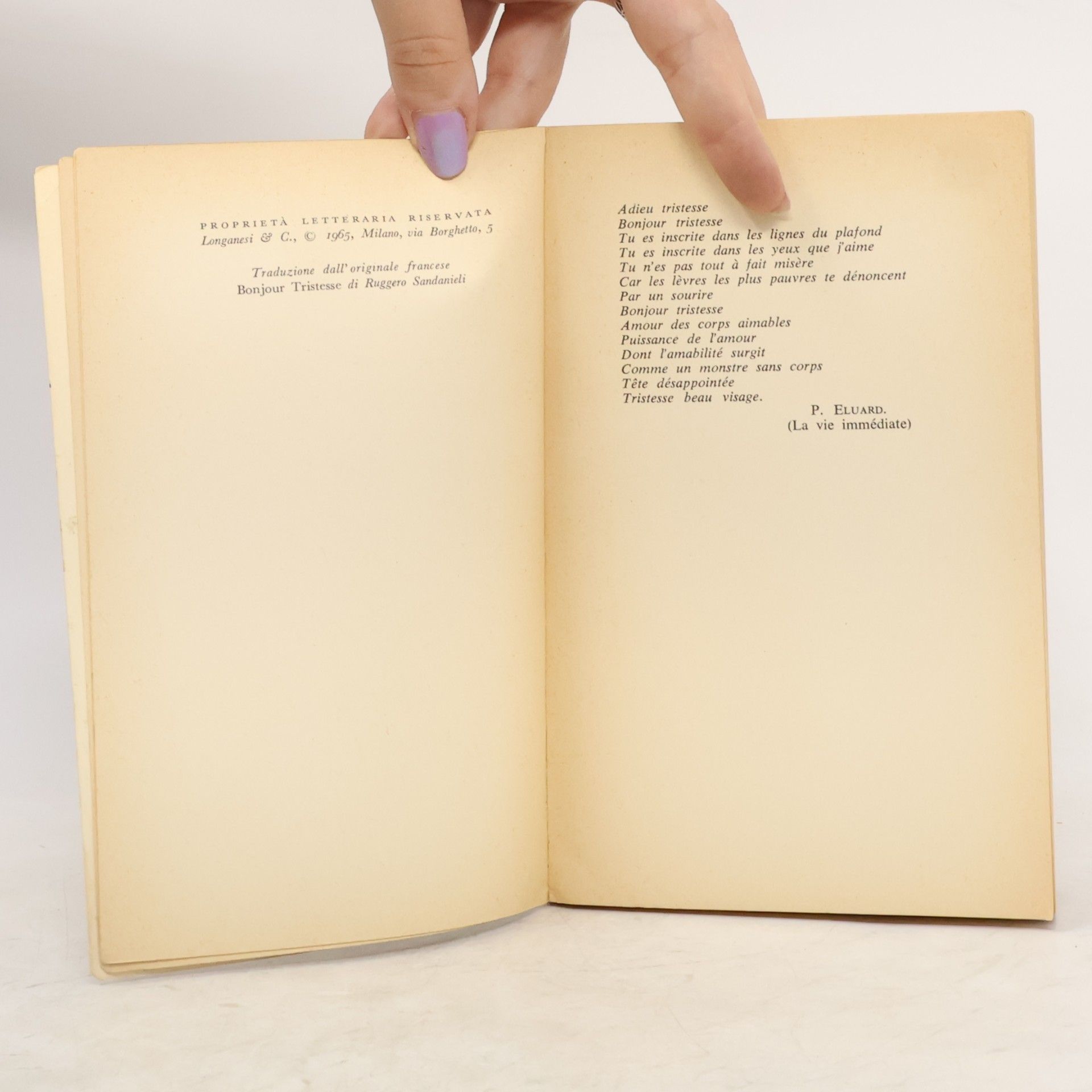Françoise Sagan Bonjour Tristesse