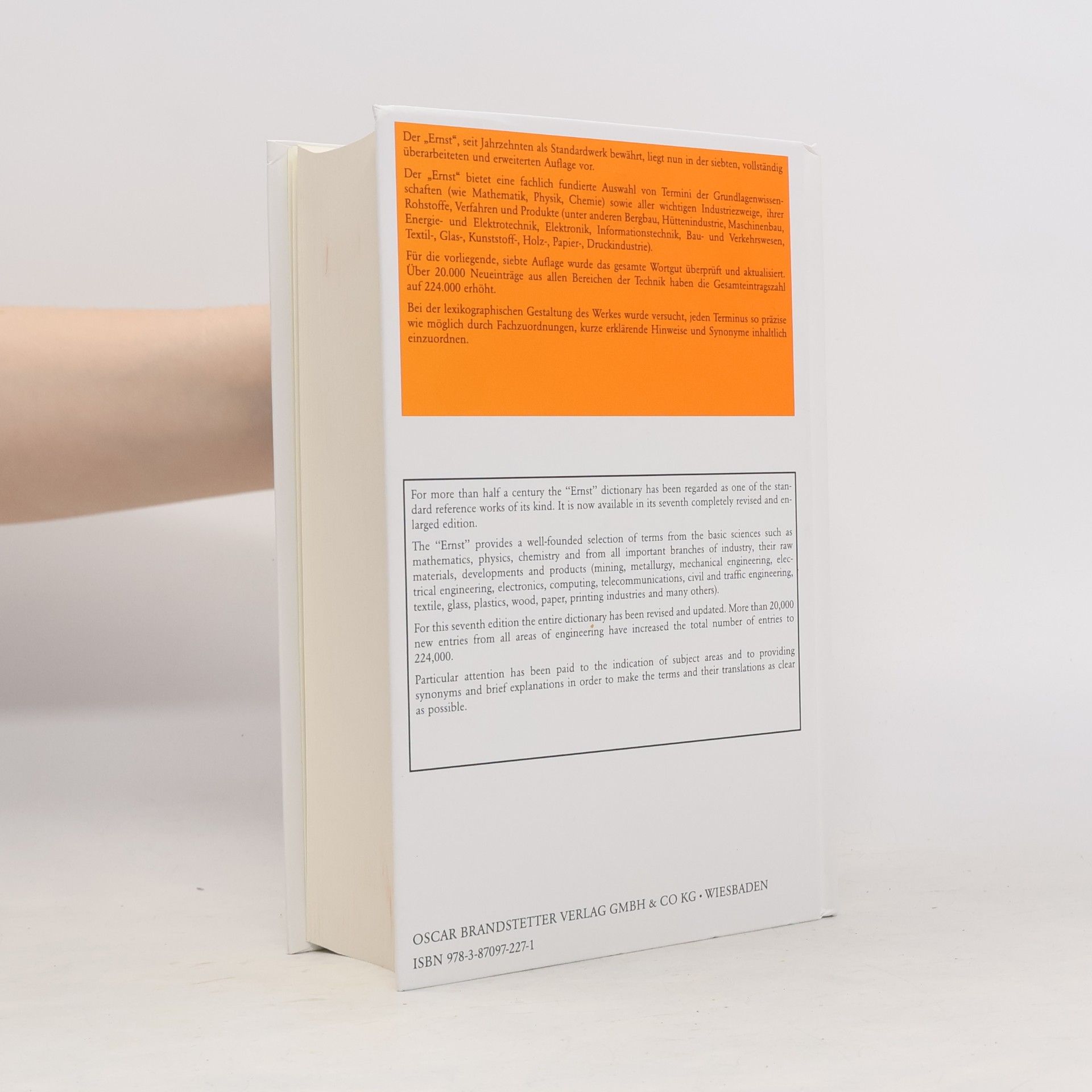 Richard Ernst Wörterbuch der industriellen Technik: Englisch-Deutsch - 224.000 Stichwörter