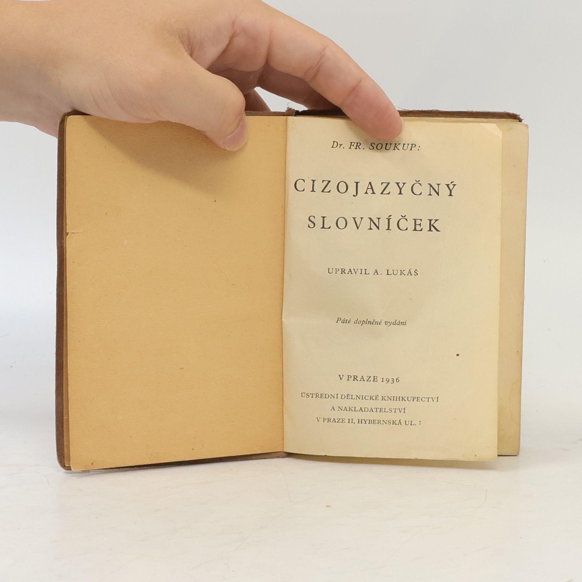 František Soukup Cizojazyčný slovníček