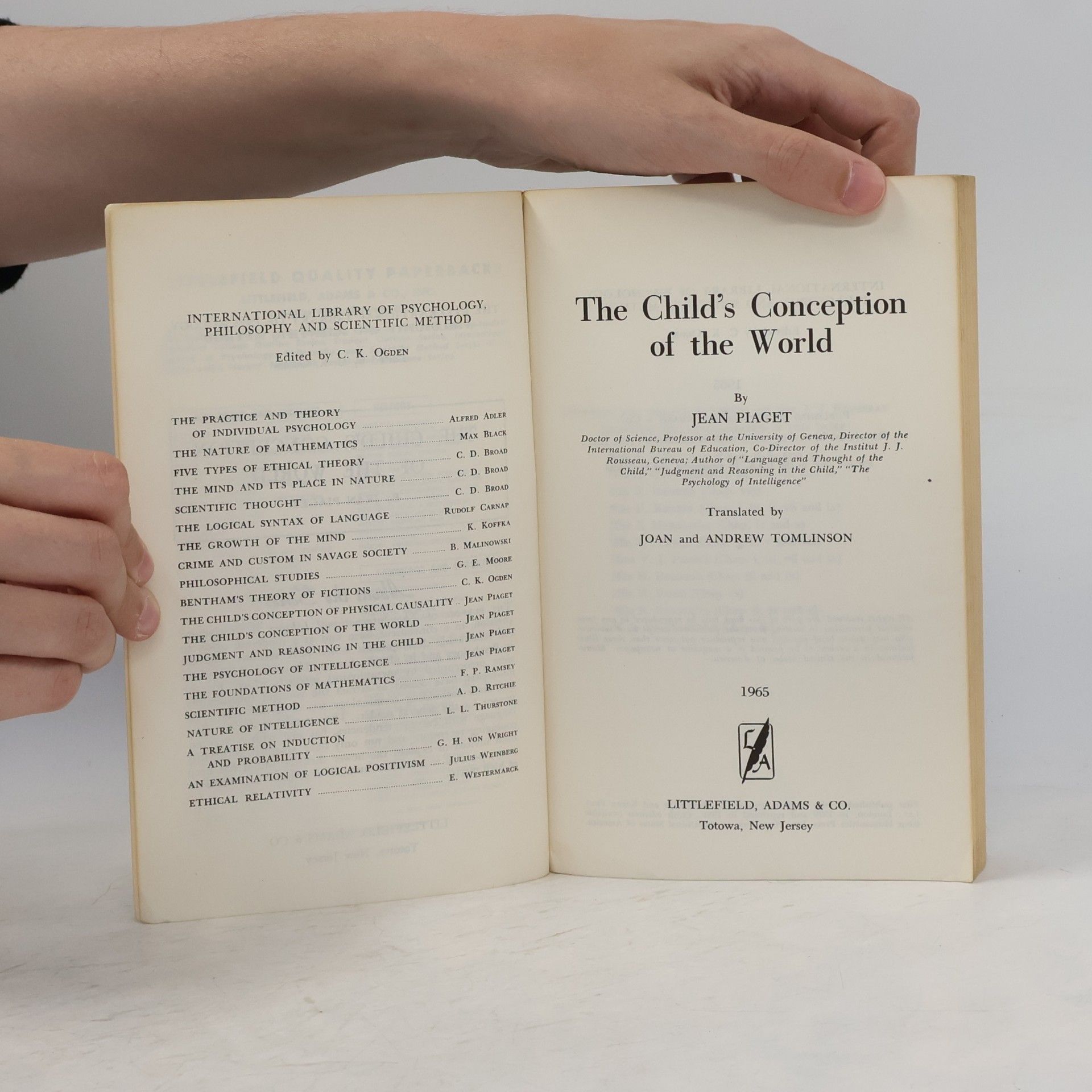 Jean Piaget The Child's Conception of the World