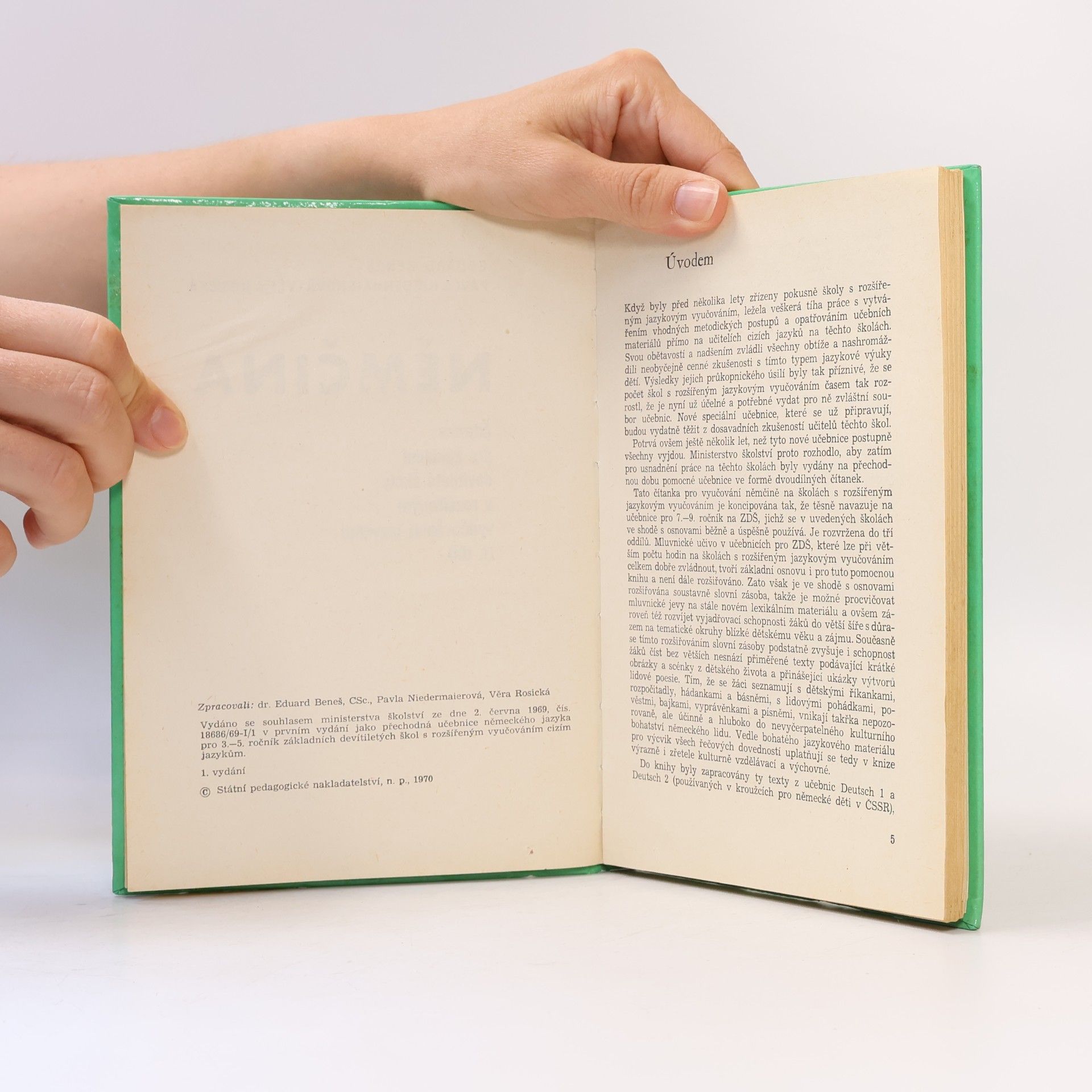 Autorenkollektiv Němčina. Čítanka pro základní devítileté školy s rozšířeným jazykovým vyučováním 1. díl