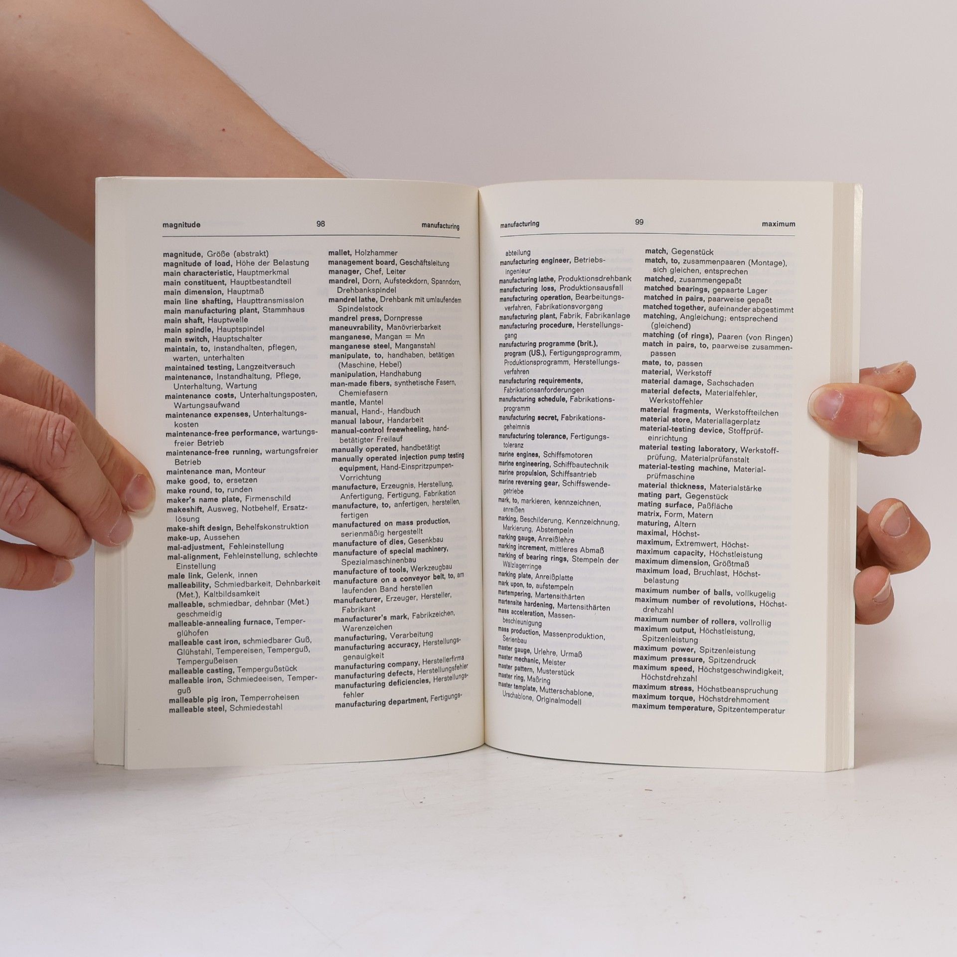 Kolektiv autorů Ball and Roller Bearing Engineering Dictionary: English-German