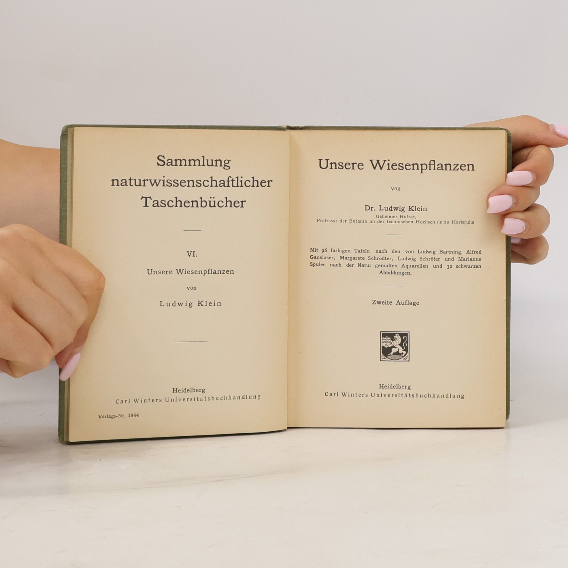 Ludwig Klein Sammlung Naturwissenschaftlicher Taschenbücher. Unsere Wiesenpflanzen