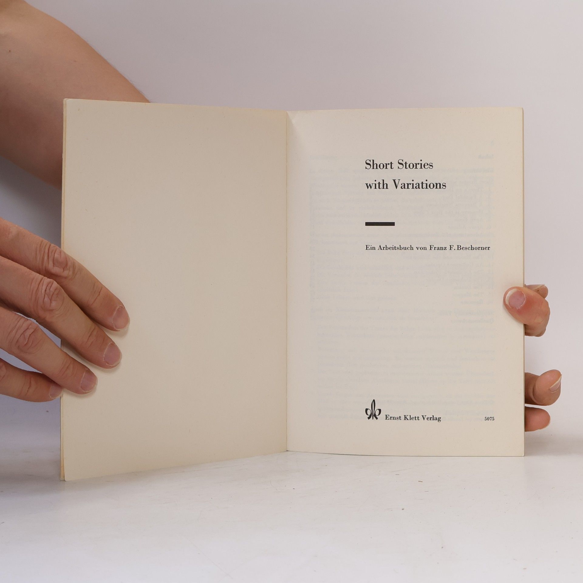 Franz F. Beschorner Short Stories with Variations