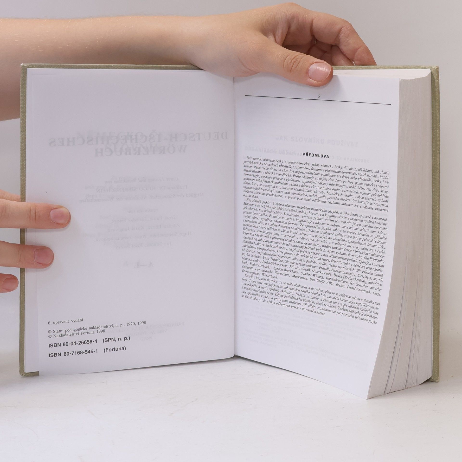 Josef Fanta Německo-český slovník I. Deutsch-tschechisches Wörterbuch I. A-L