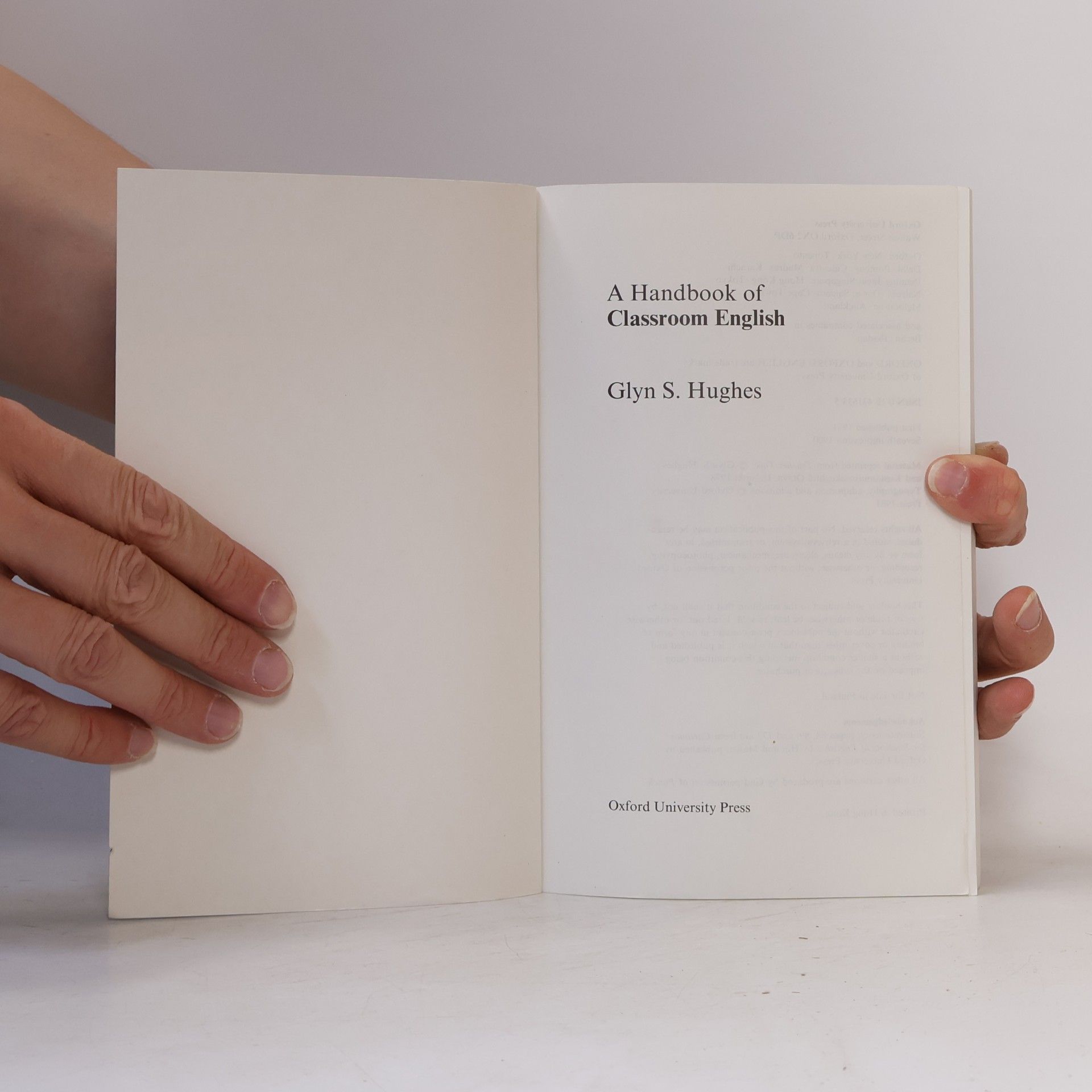 Glyn S. Hughes A Handbook of Classroom English