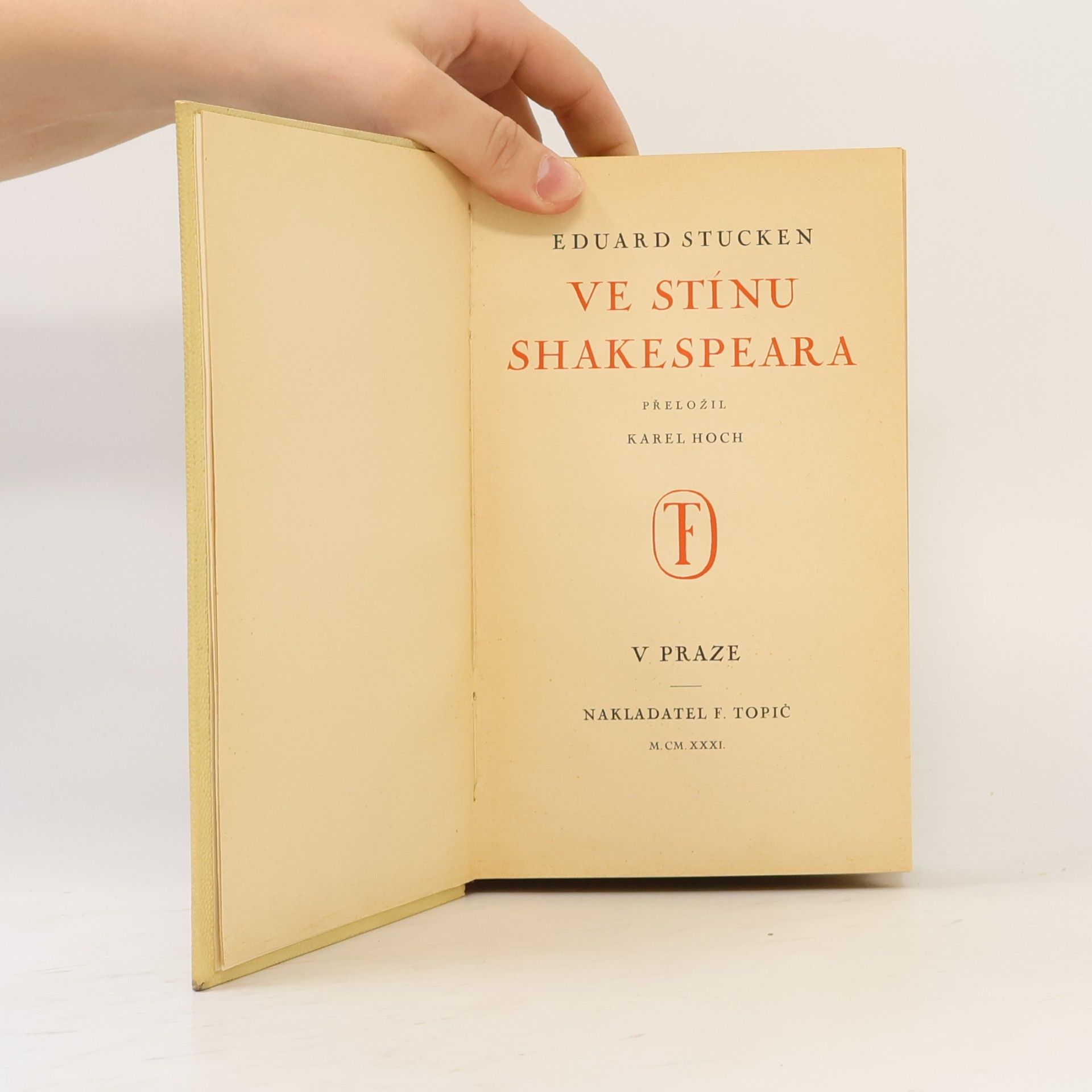 Eduard Stucken Ve stínu Shakespeara