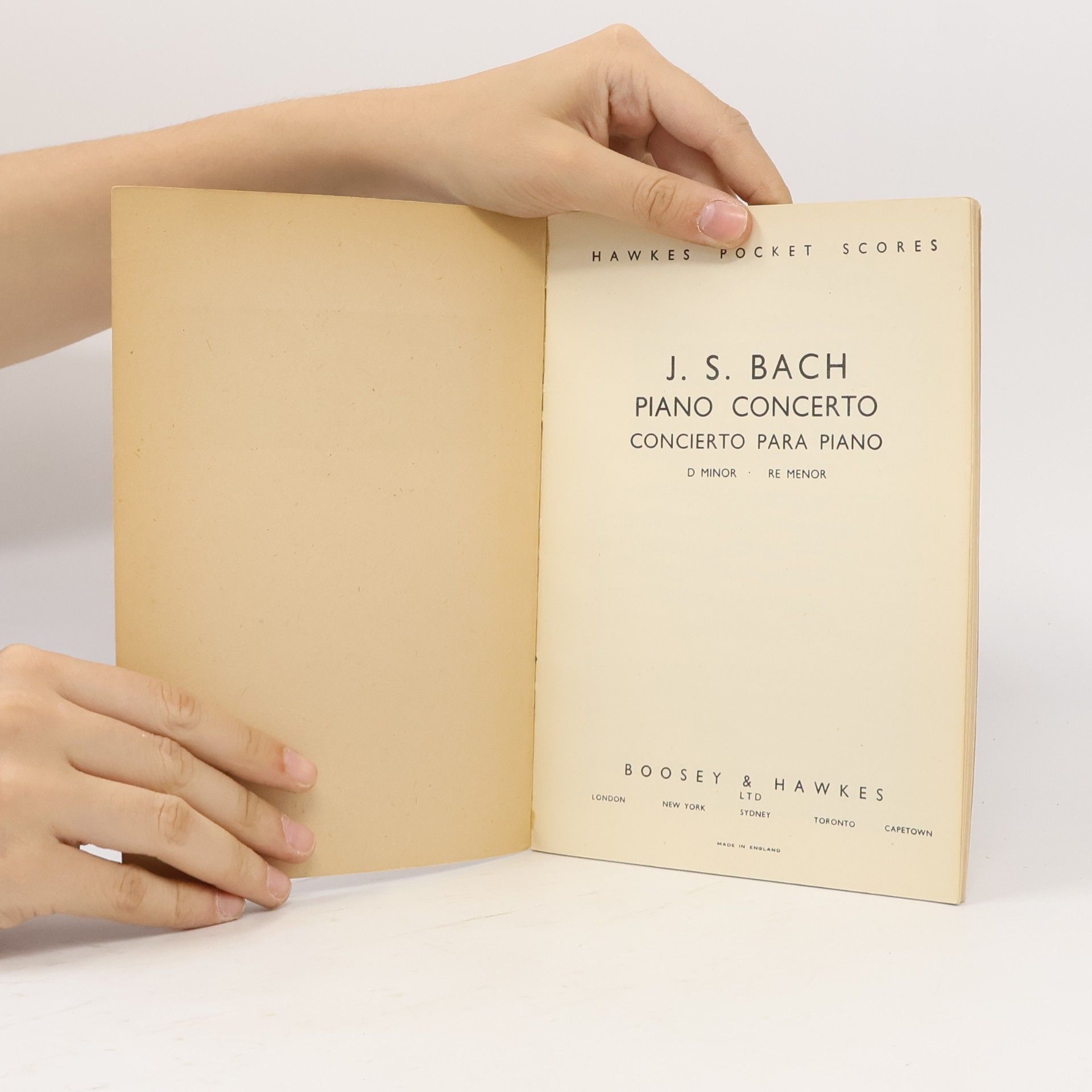 Johann Sebastian Bach Piano Concerto. Concierto para piano