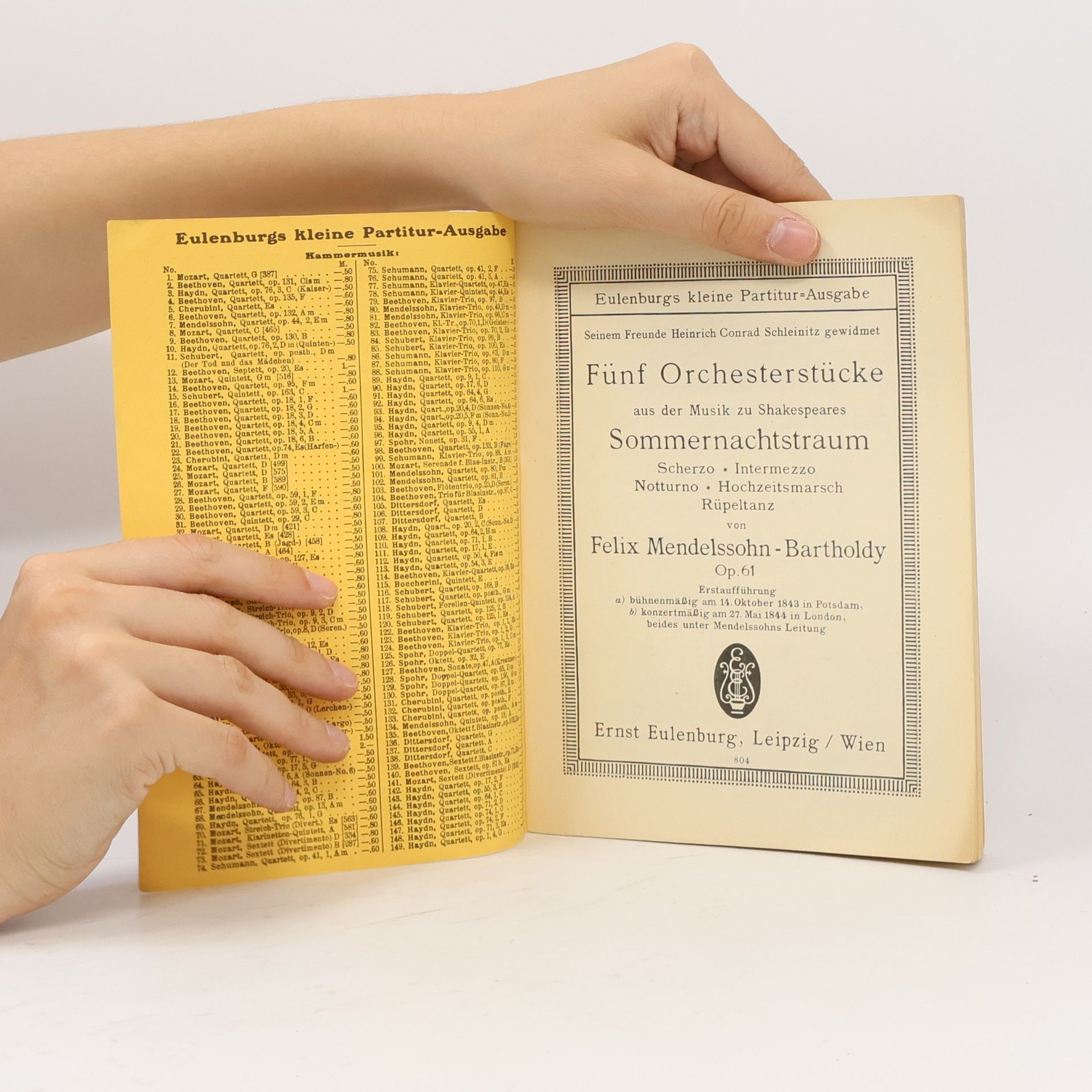 Felix Mendelssohn-Bartholdy Fünf Orchesterstücke aus dem Sommernachtstraum, Op. 61
