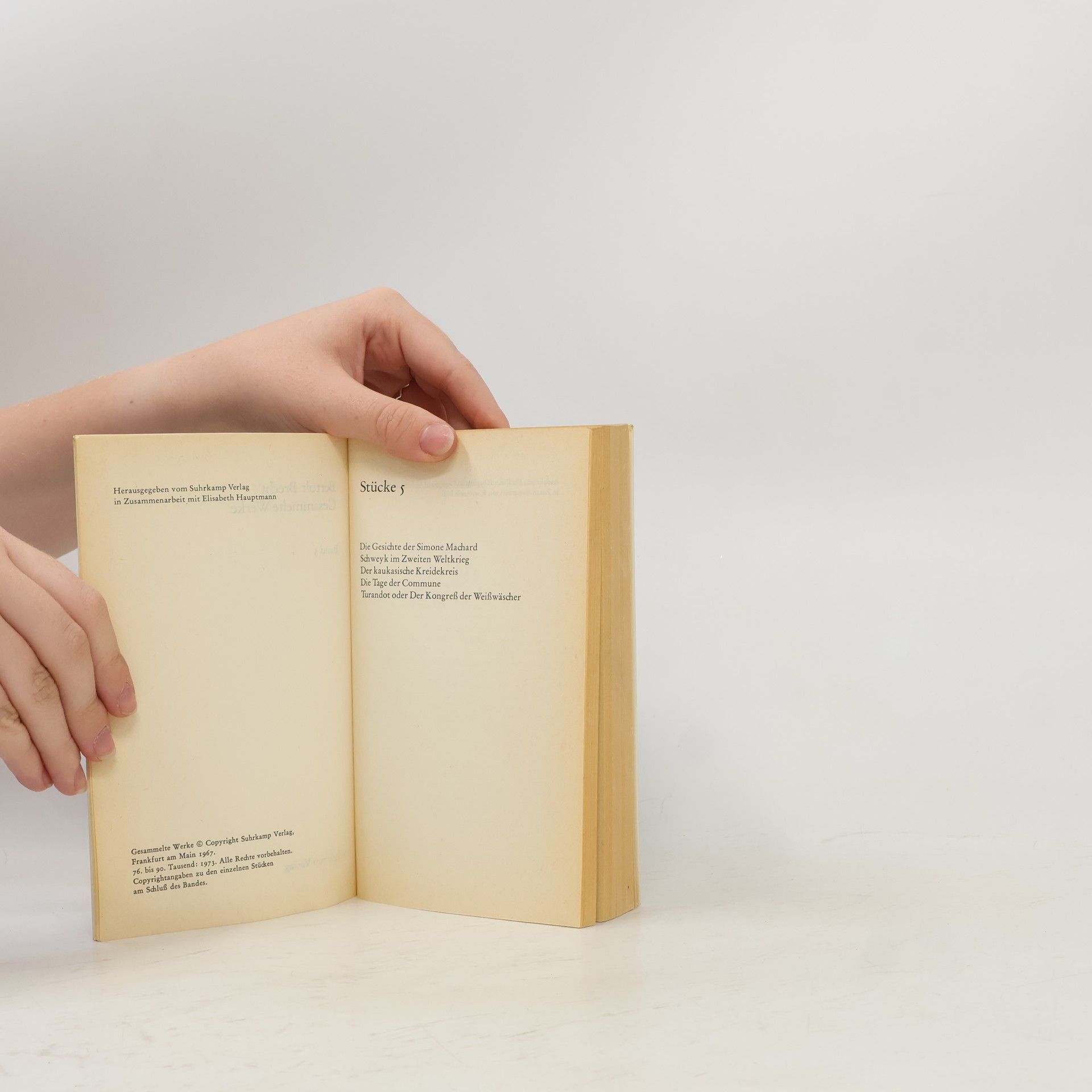 Bertolt Brecht Gesammelte Werke 5. Stücke 5