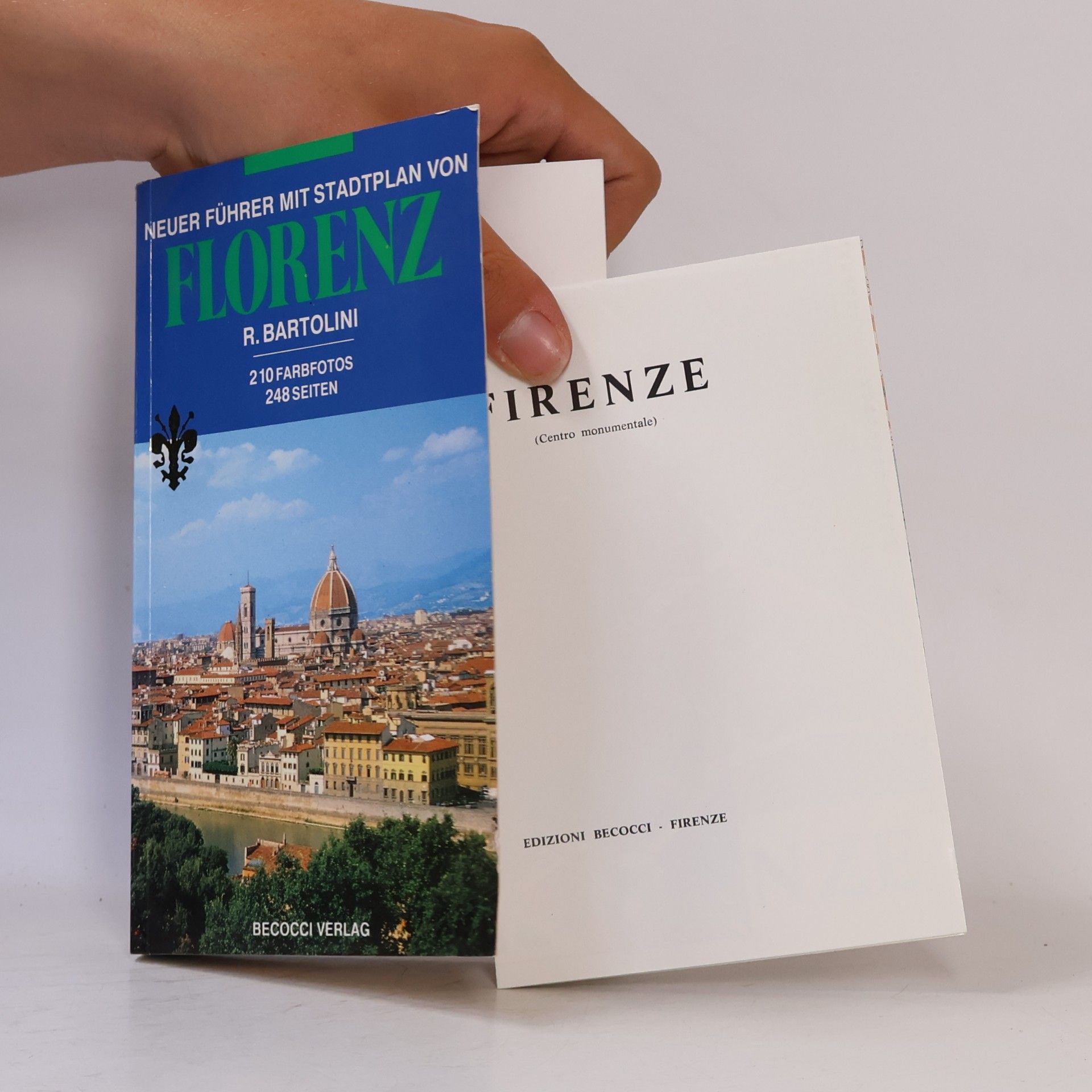 Roberto Bartolini Neuer Führer mit Stadtplan von Florenz