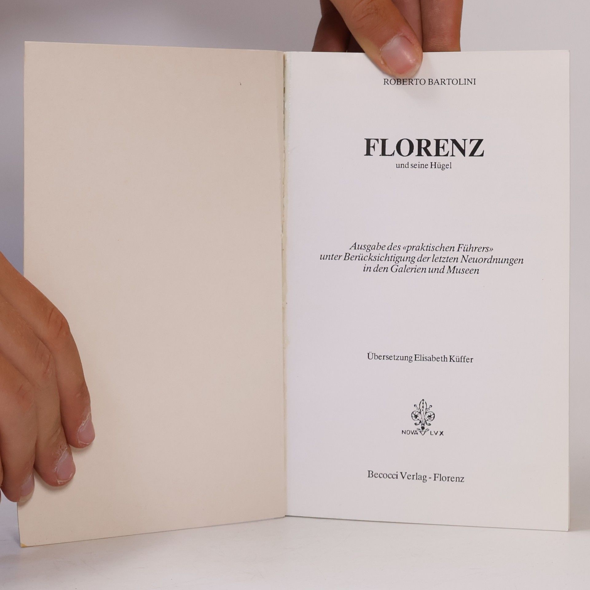 Roberto Bartolini Neuer Führer mit Stadtplan von Florenz