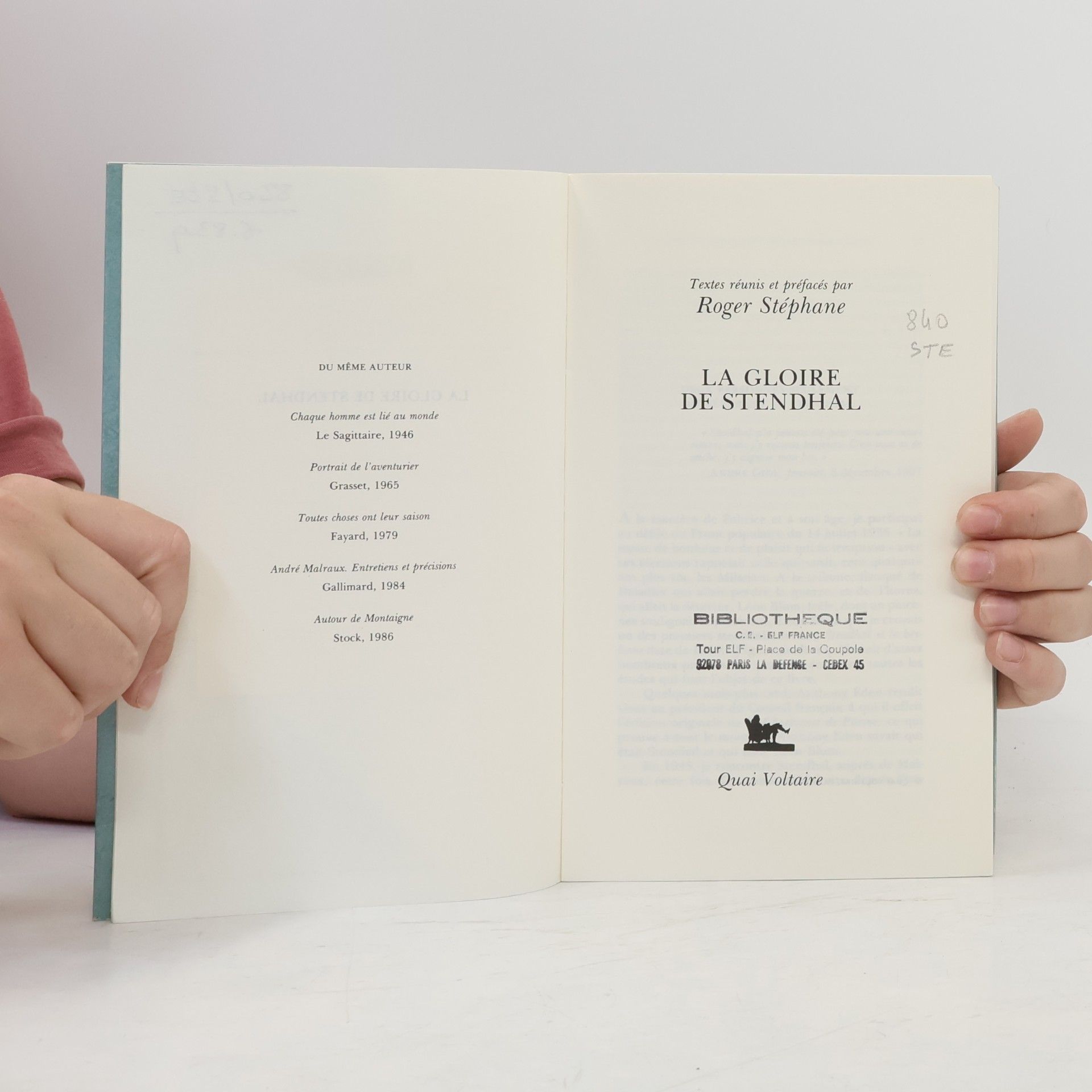 La Gloire de Stendhal