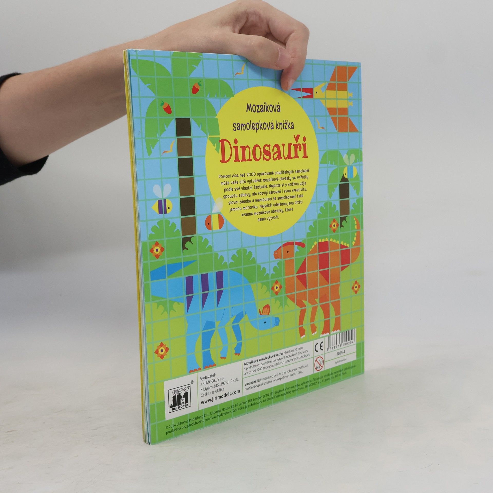 a.s. JIRI MODELS Mozaiková samolepková knížka Dinosauři