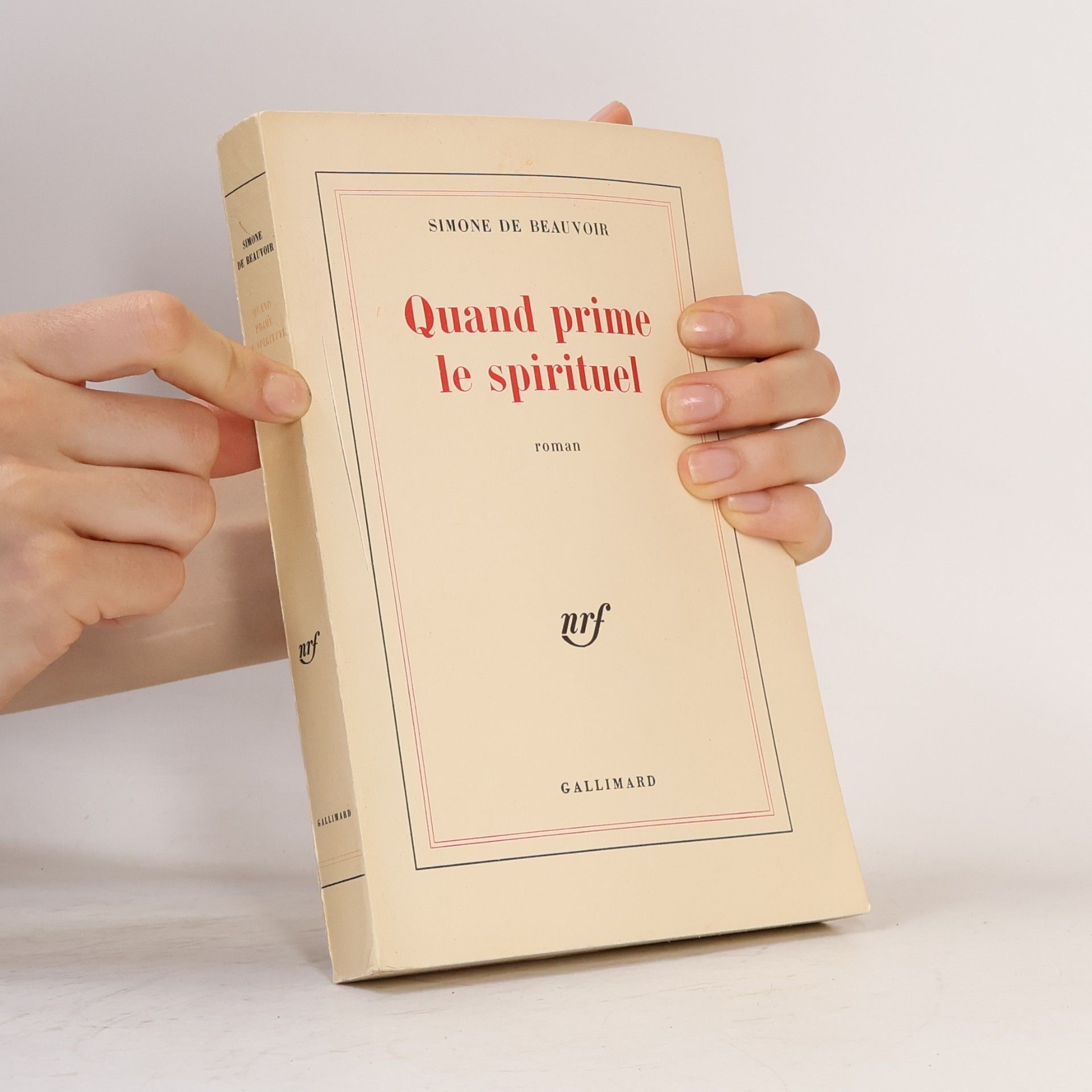 Simone Beauvoir Quand prime le spirituel