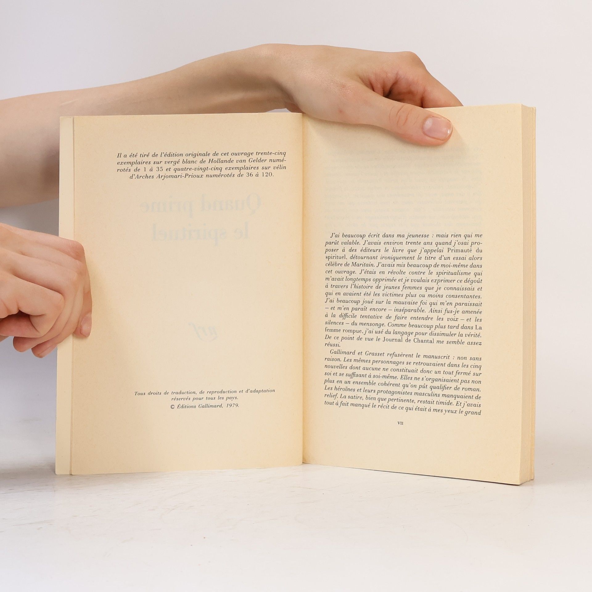 Simone Beauvoir Quand prime le spirituel