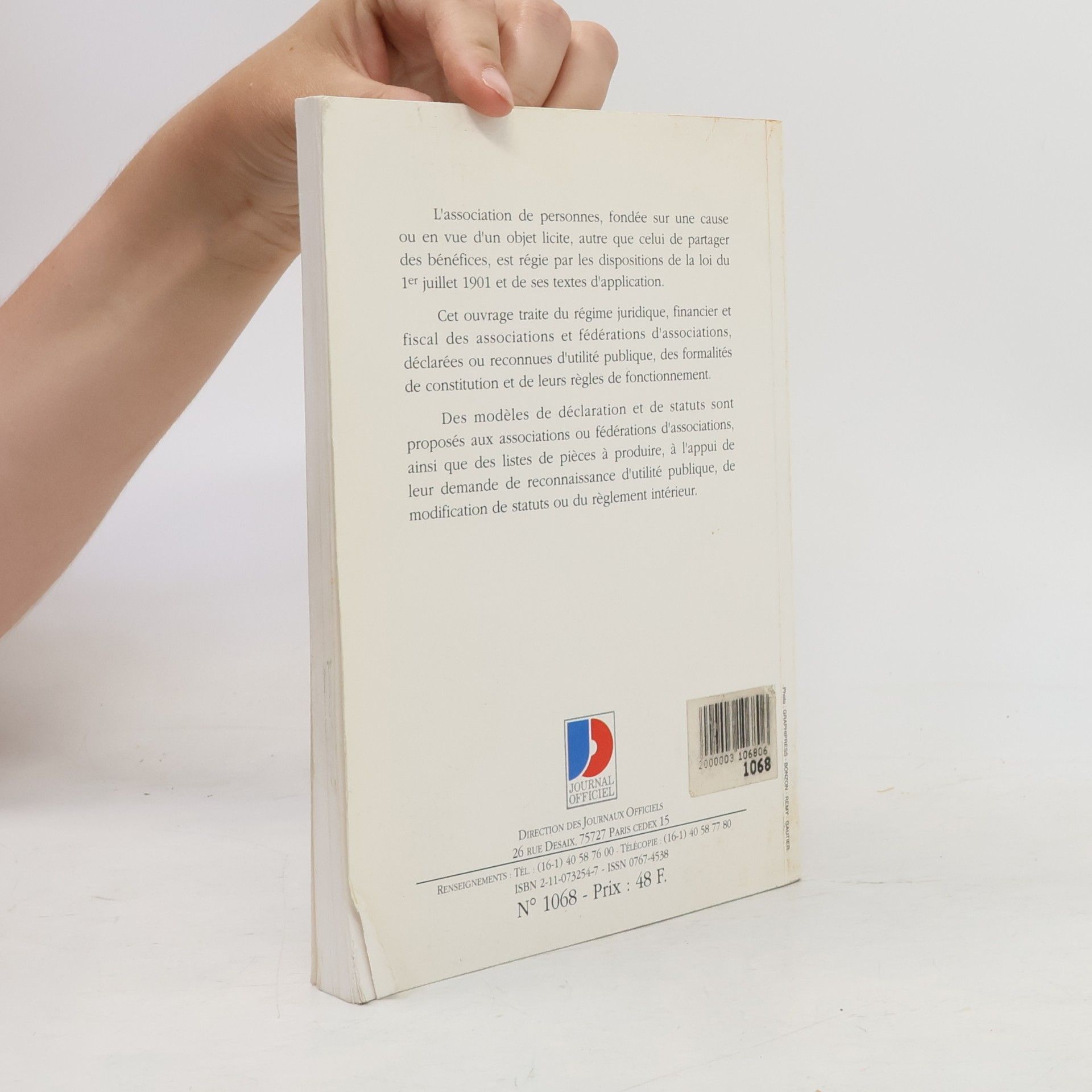 Collectif Journal Officiel de la République Française - 1068: Associations