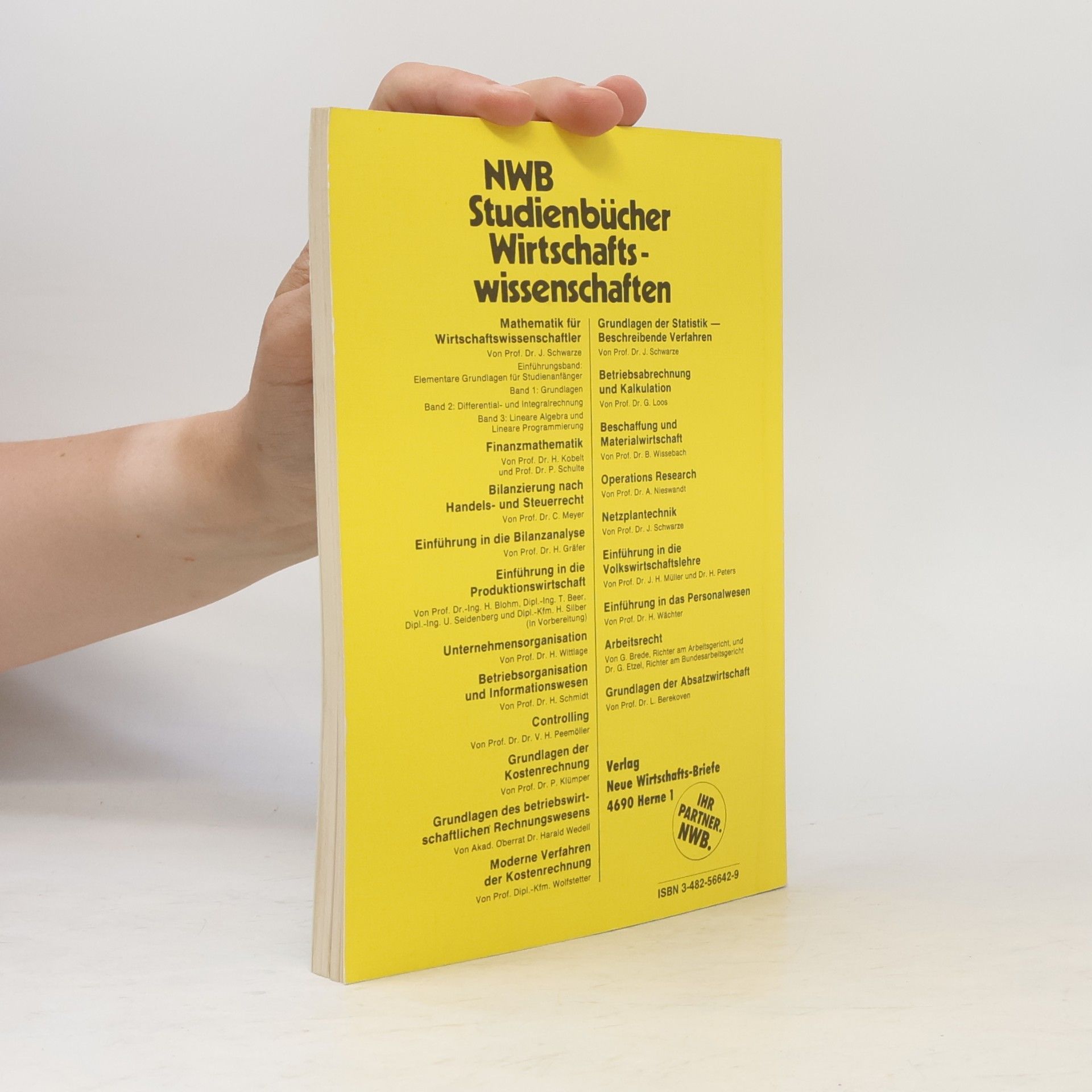 Jochen Schwarze Mathematik für Wirtschaftswissenschaftler