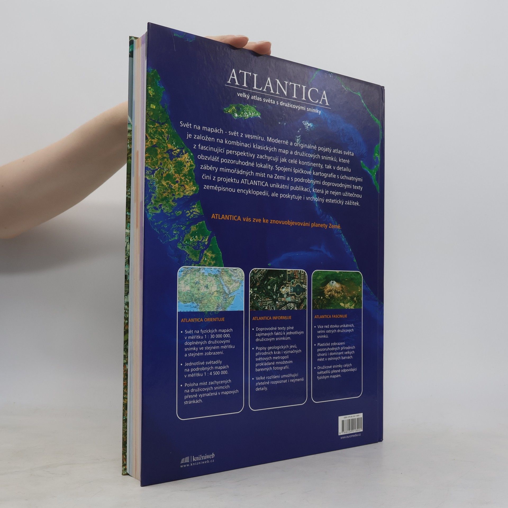 Ambros Brucker Atlantica velký atlas světa s družicovými snímky