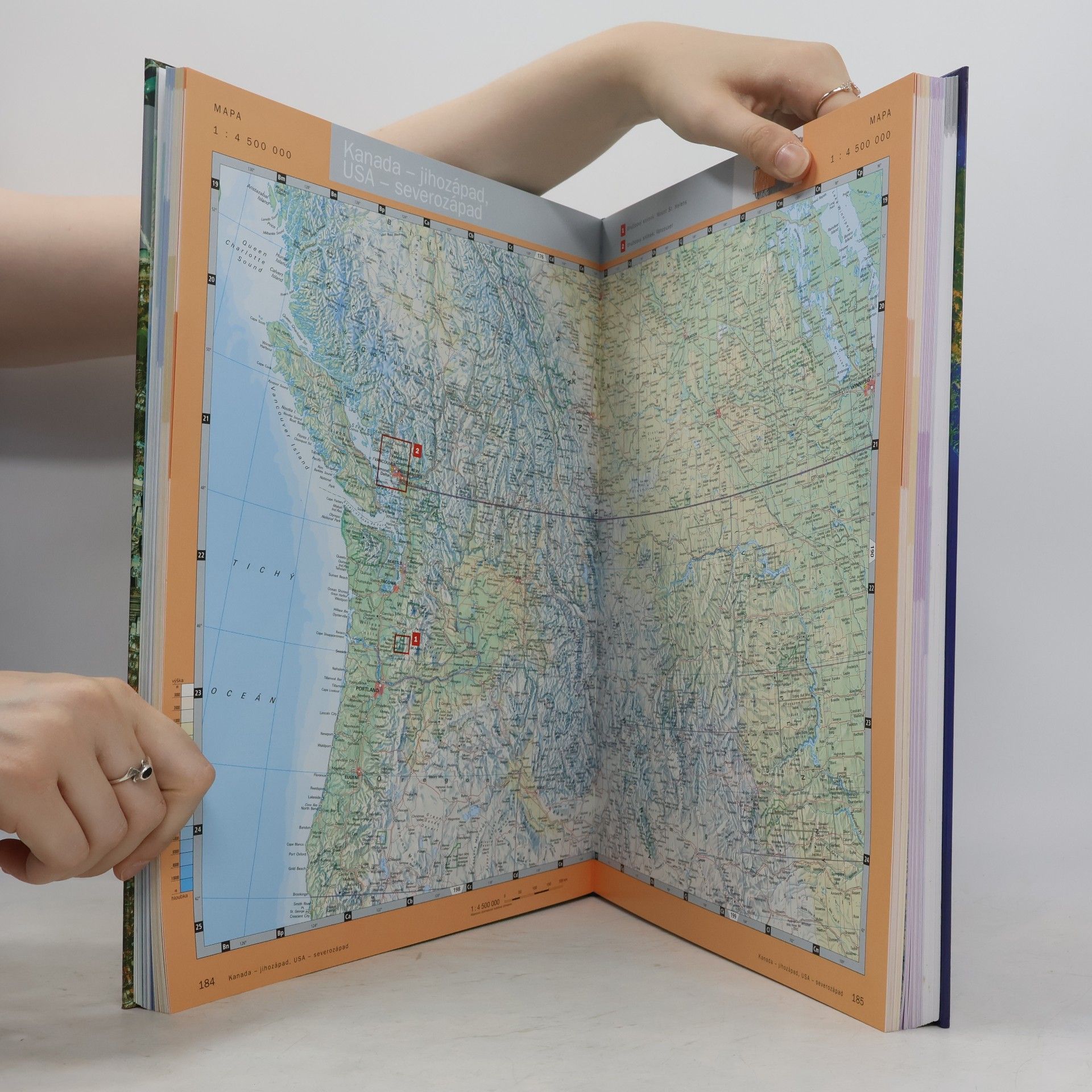 Ambros Brucker Atlantica velký atlas světa s družicovými snímky