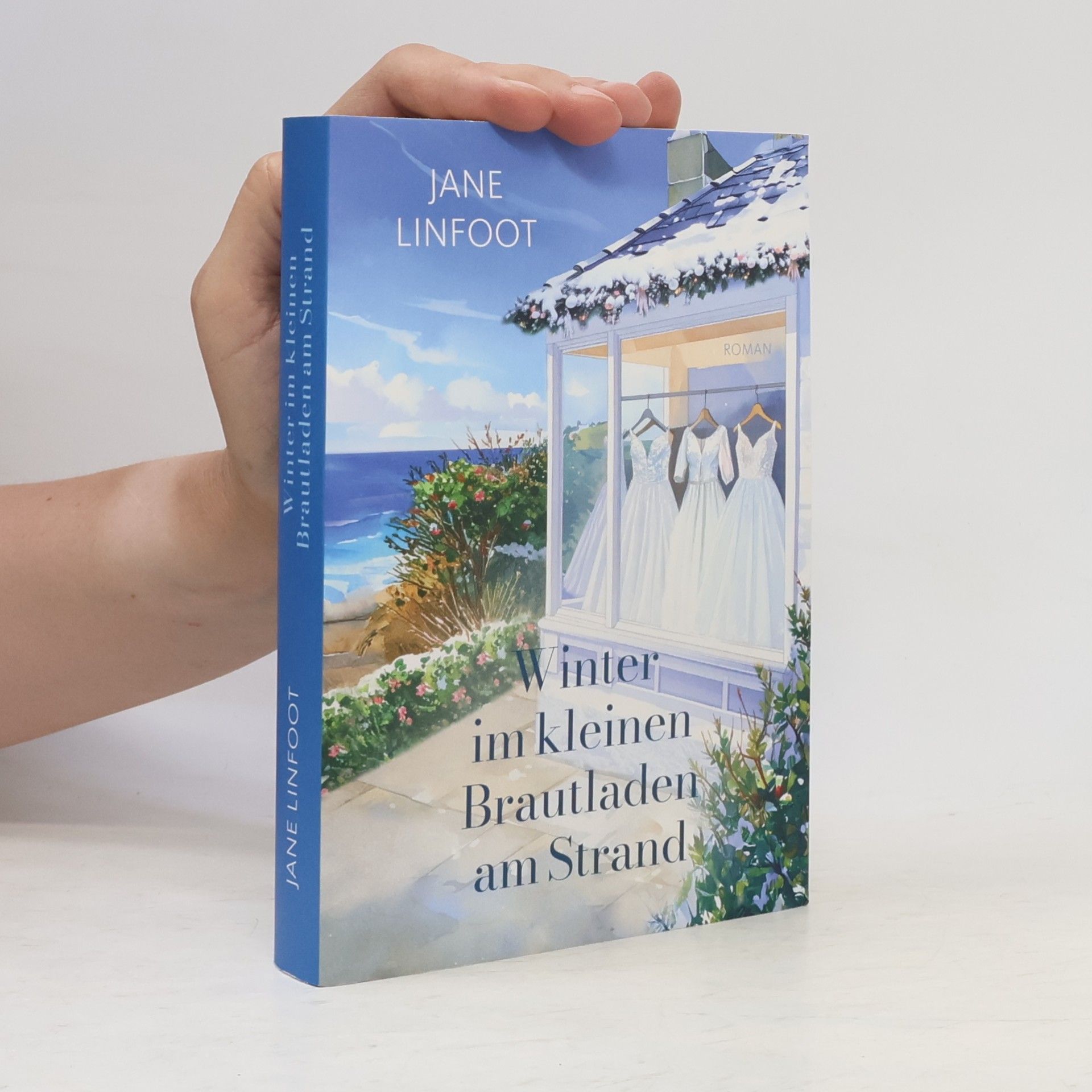 Jane Linfoot Winter im kleinen Brautladen am Strand