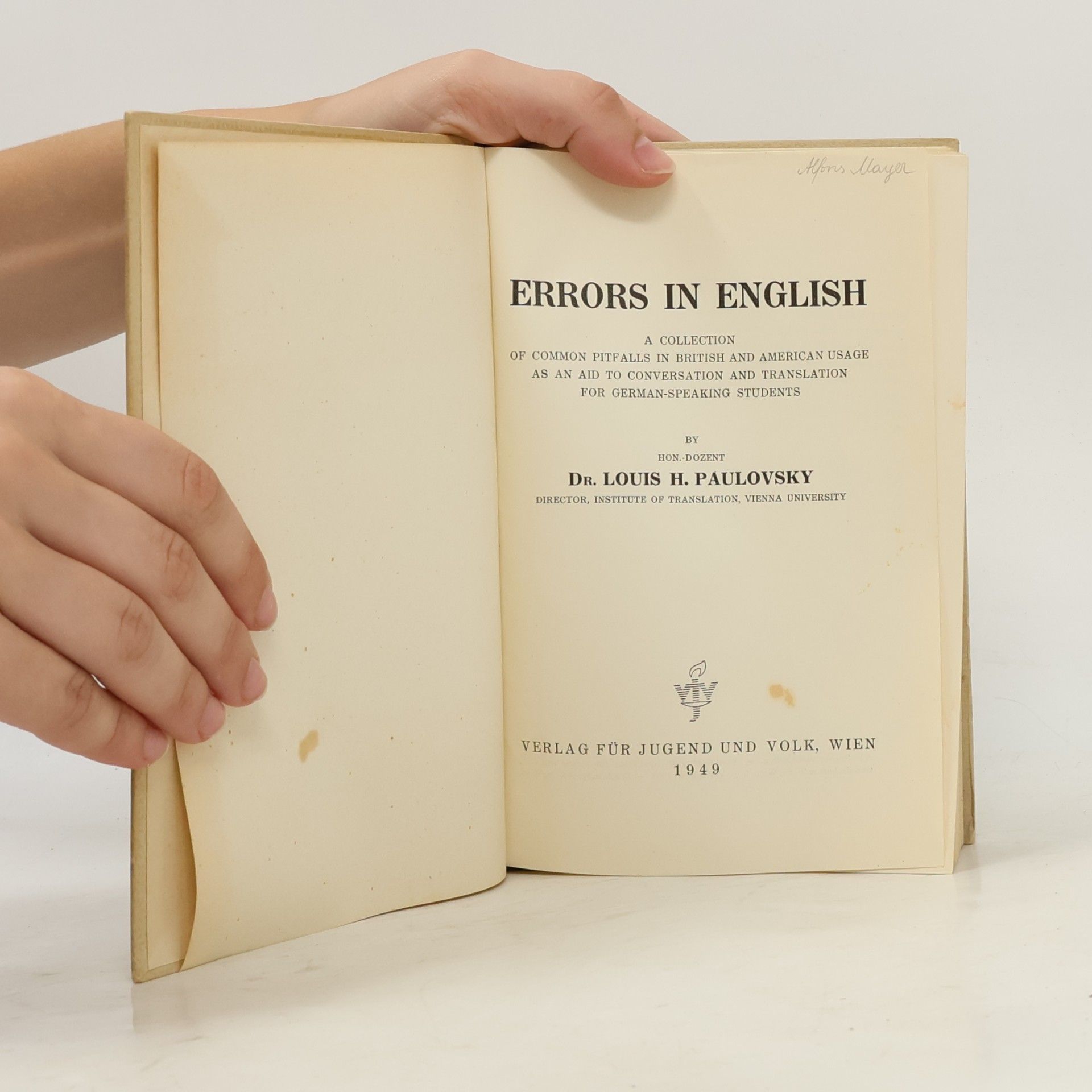 L. H. Paulovsky Errors in Eglish