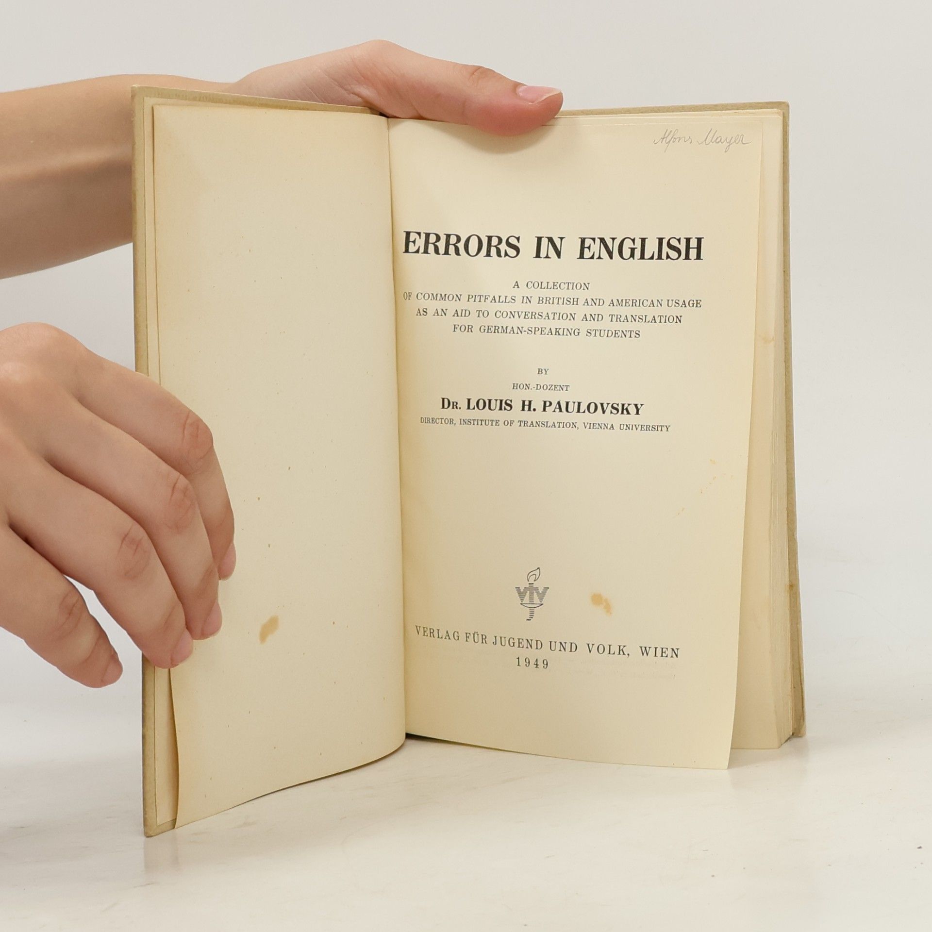 L. H. Paulovsky Errors in Eglish