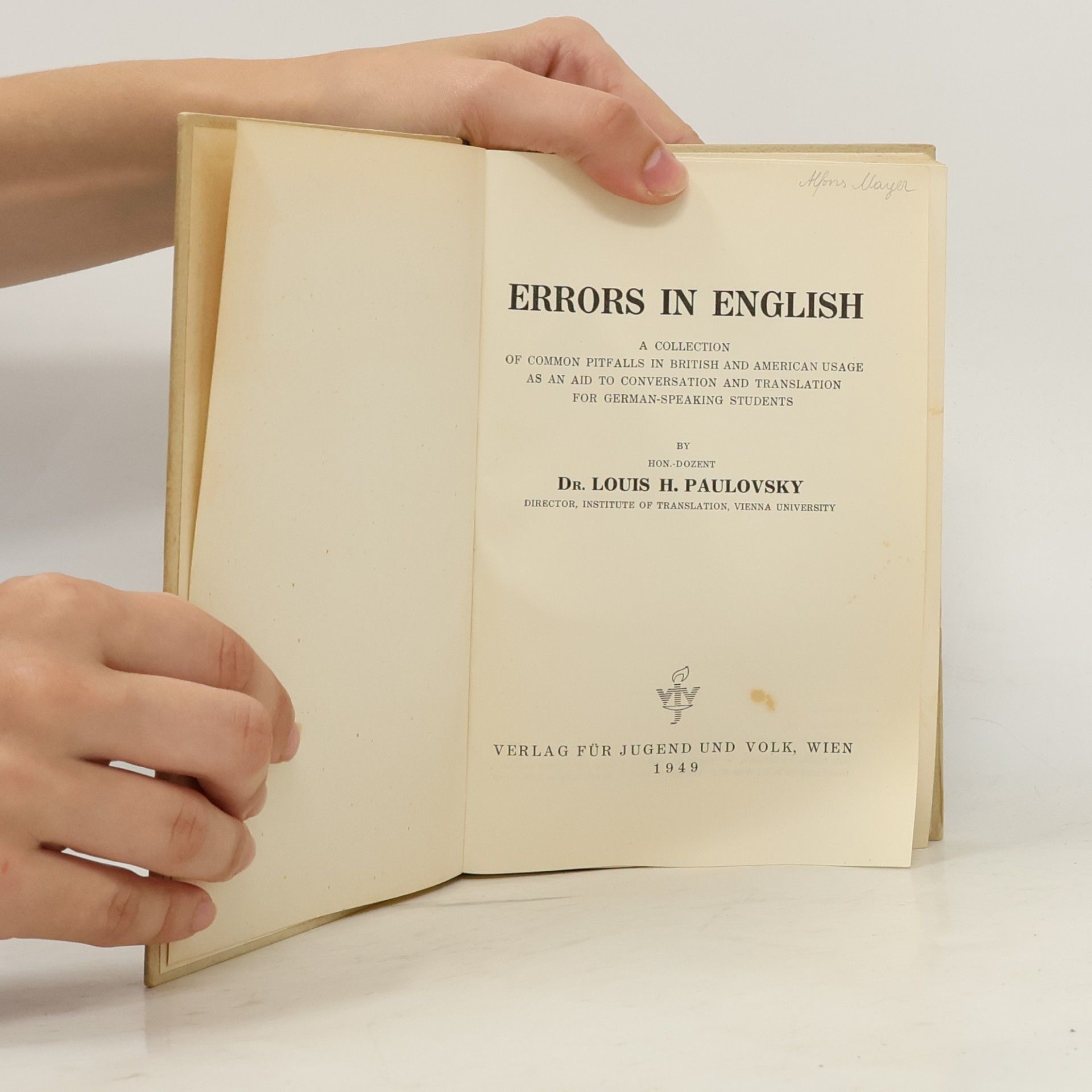 L. H. Paulovsky Errors in Eglish