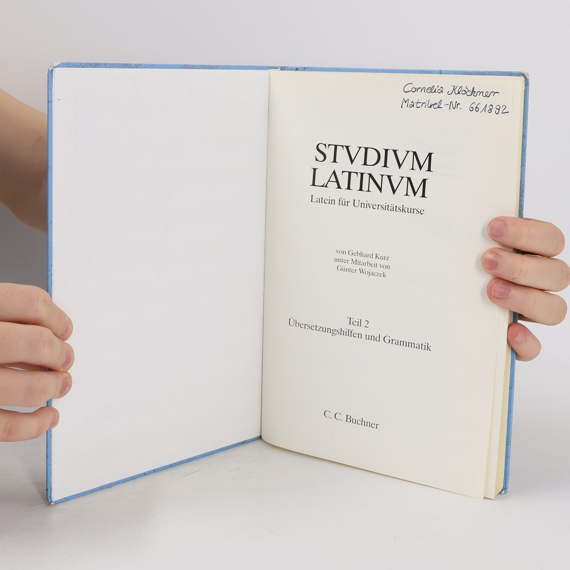 Gebhard Kurz Studium Latinum